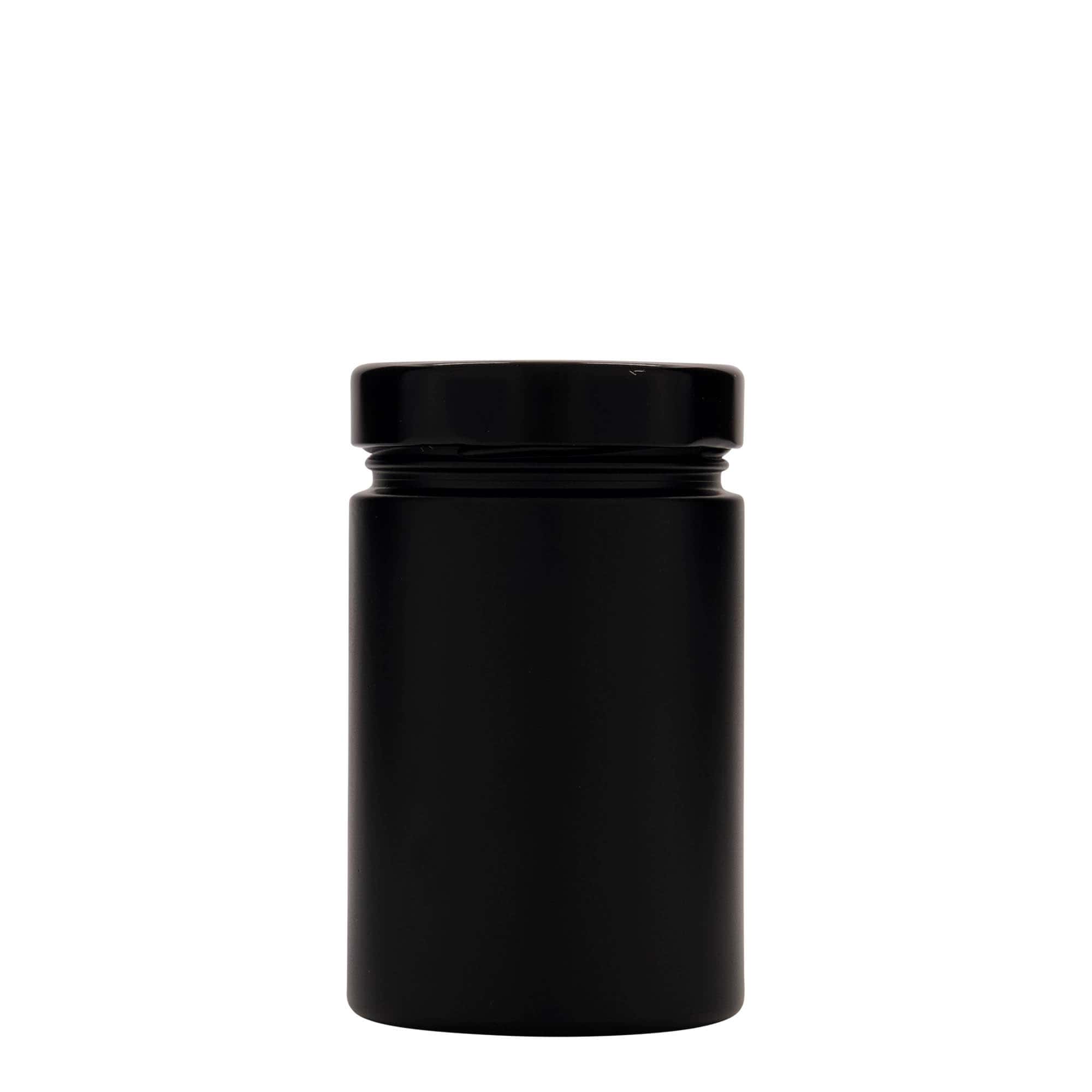 327 ml rundt glas 'Aurora', sort, åbning: Deep-twist-off (DTO 66)