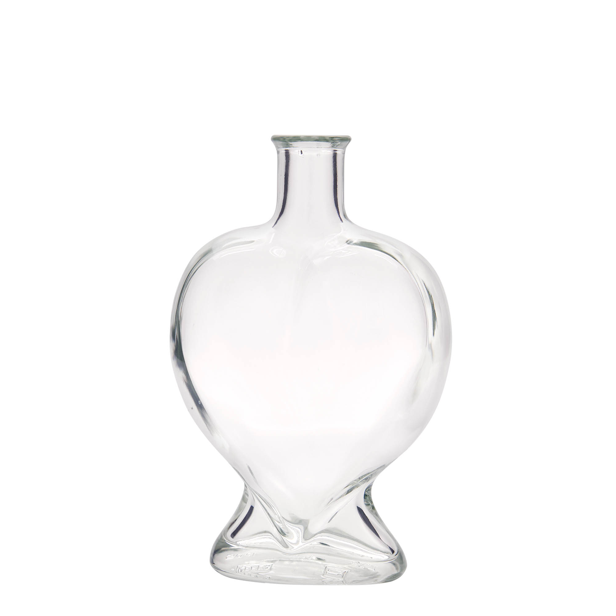 500 ml glasflaske 'Hjerte', åbning: prop