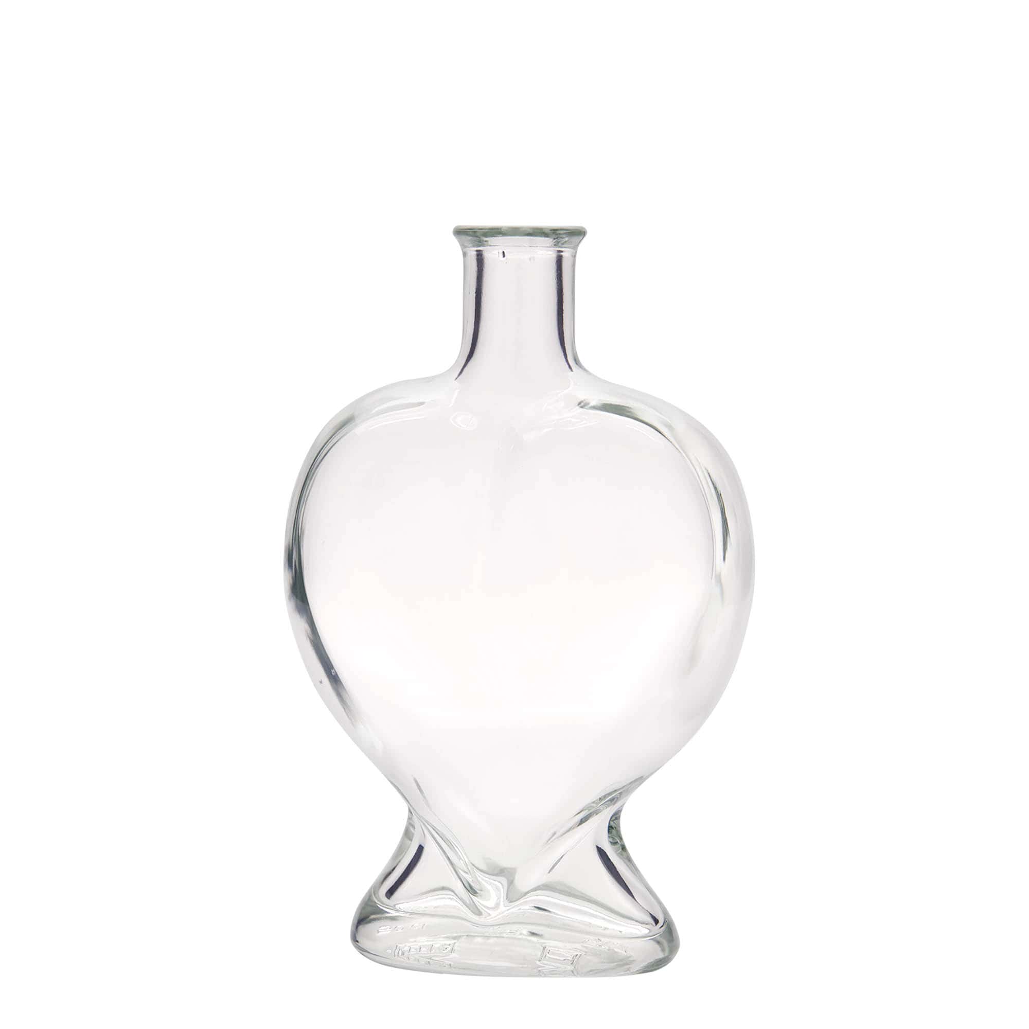 500 ml glasflaske 'Hjerte', åbning: prop