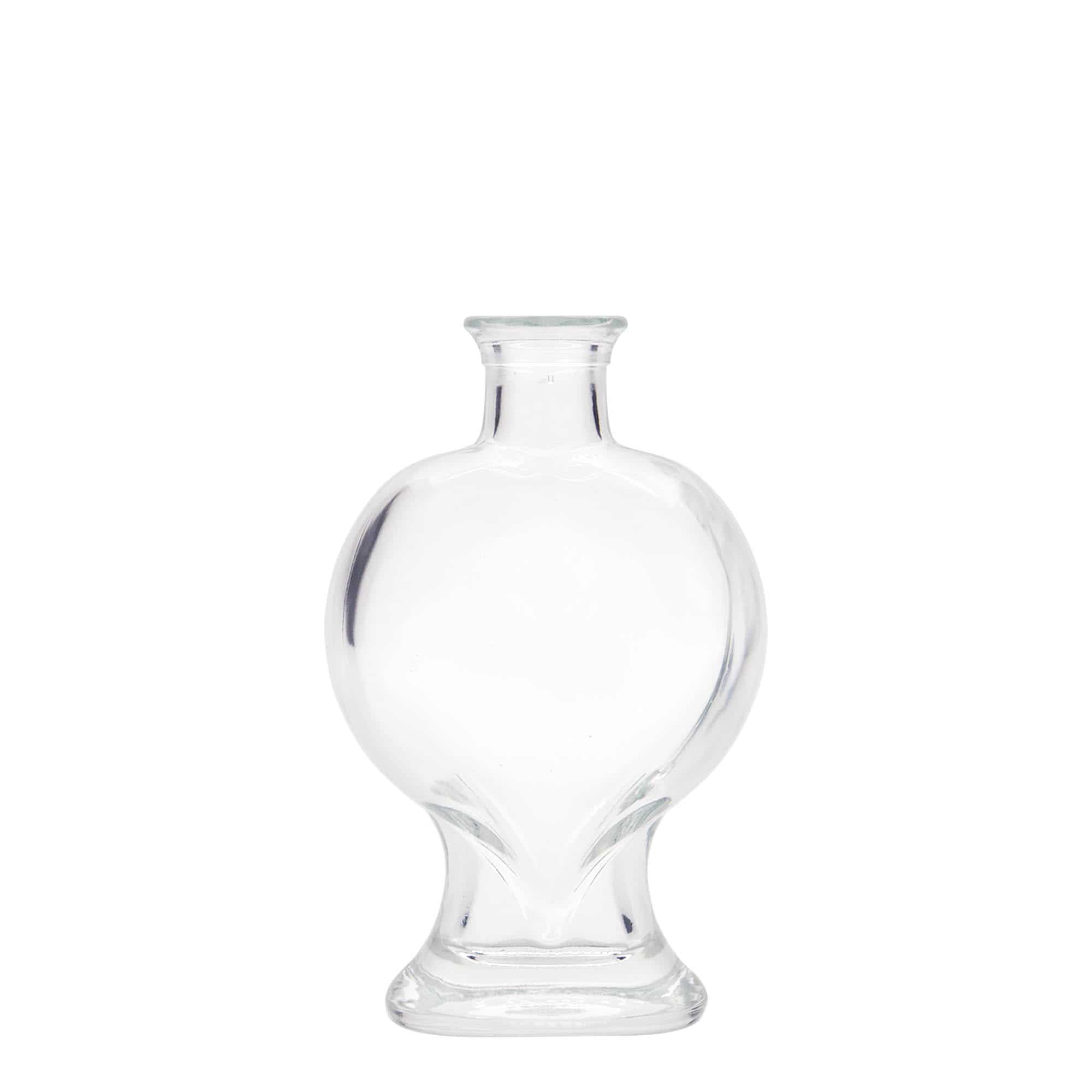 200 ml glasflaske 'Hjerte', åbning: Kork