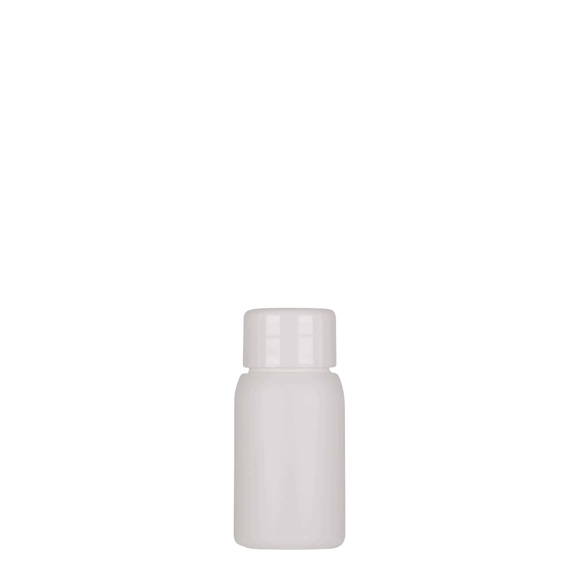 30 ml plastflaske 'Tuffy', HDPE, hvid, åbning: GPI 24/410