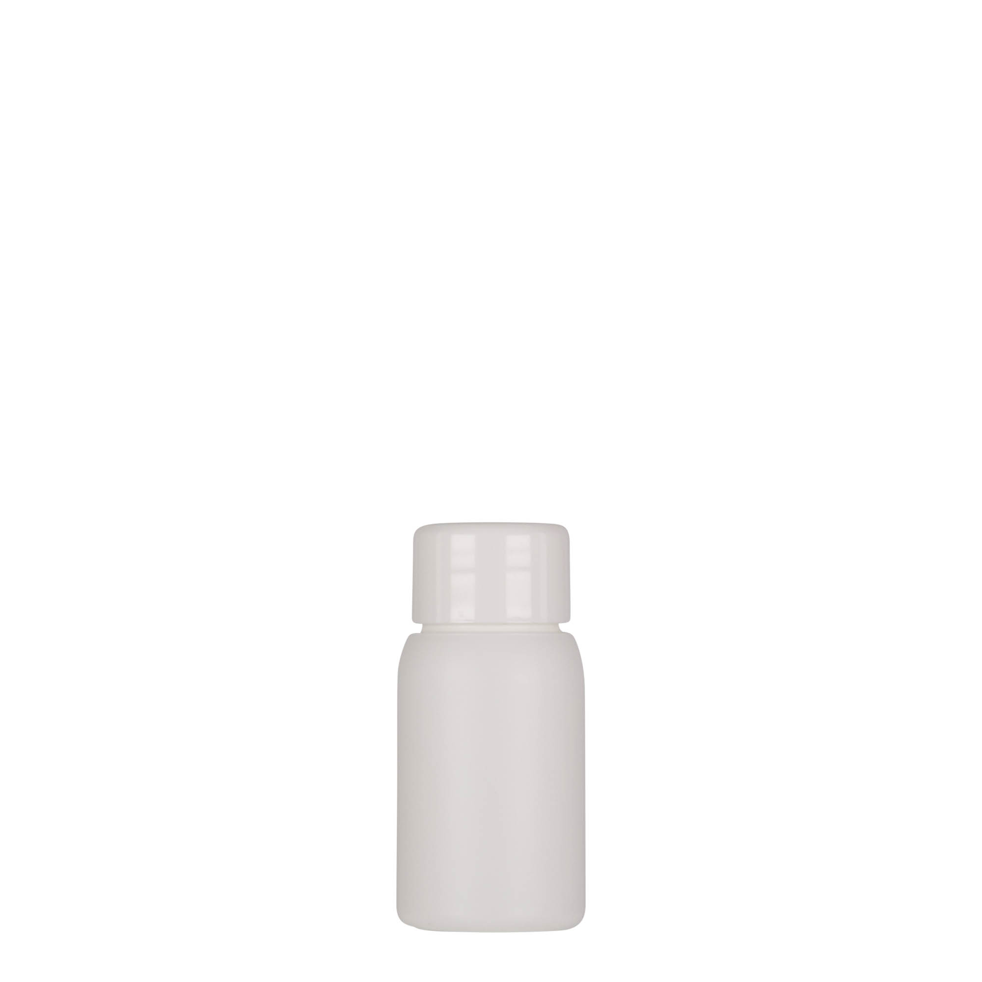 30 ml plastikflaske 'Tuffy', HDPE, hvid, åbning: 24/410