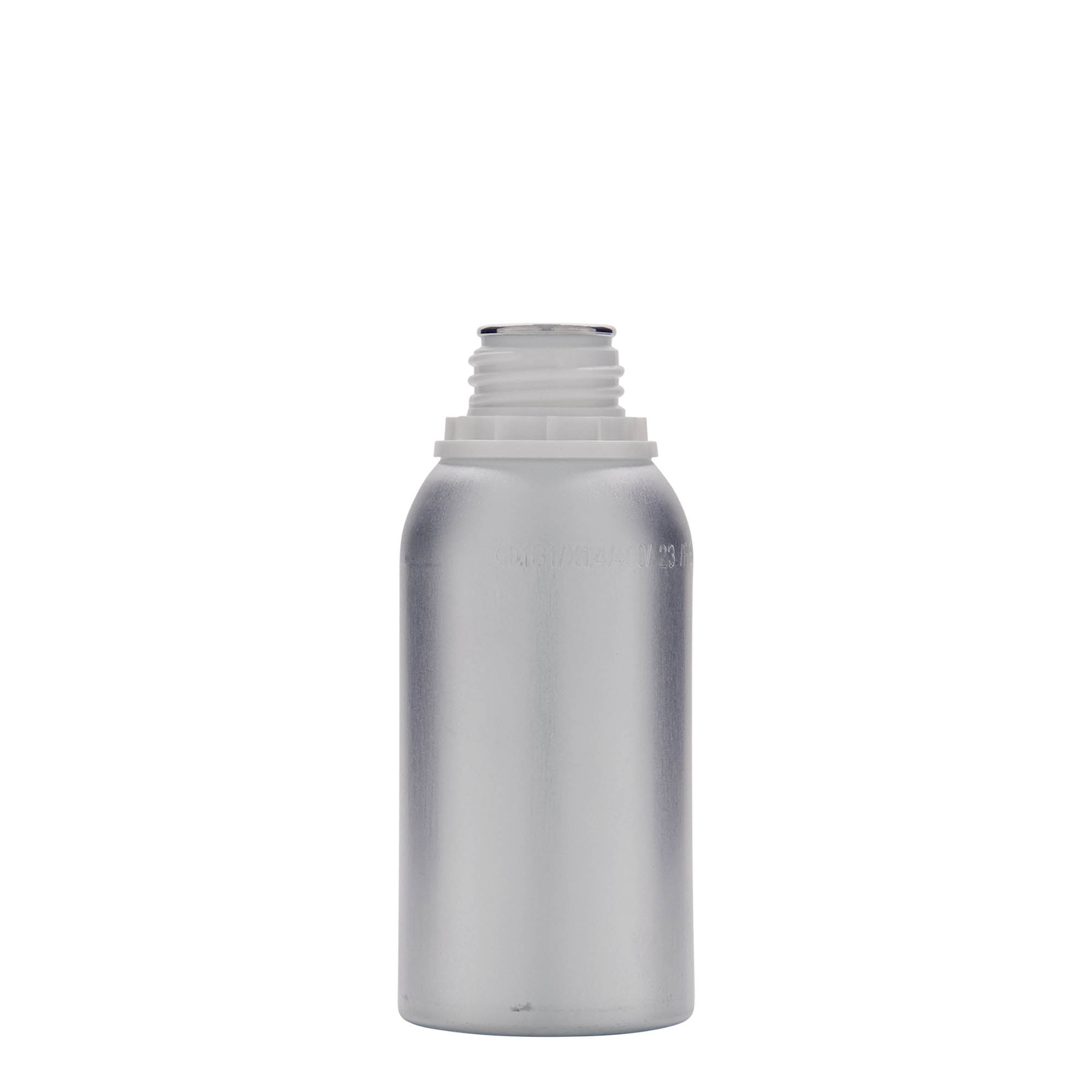 275 ml aluminiumsflaske, metal, sølv, åbning: DIN 32