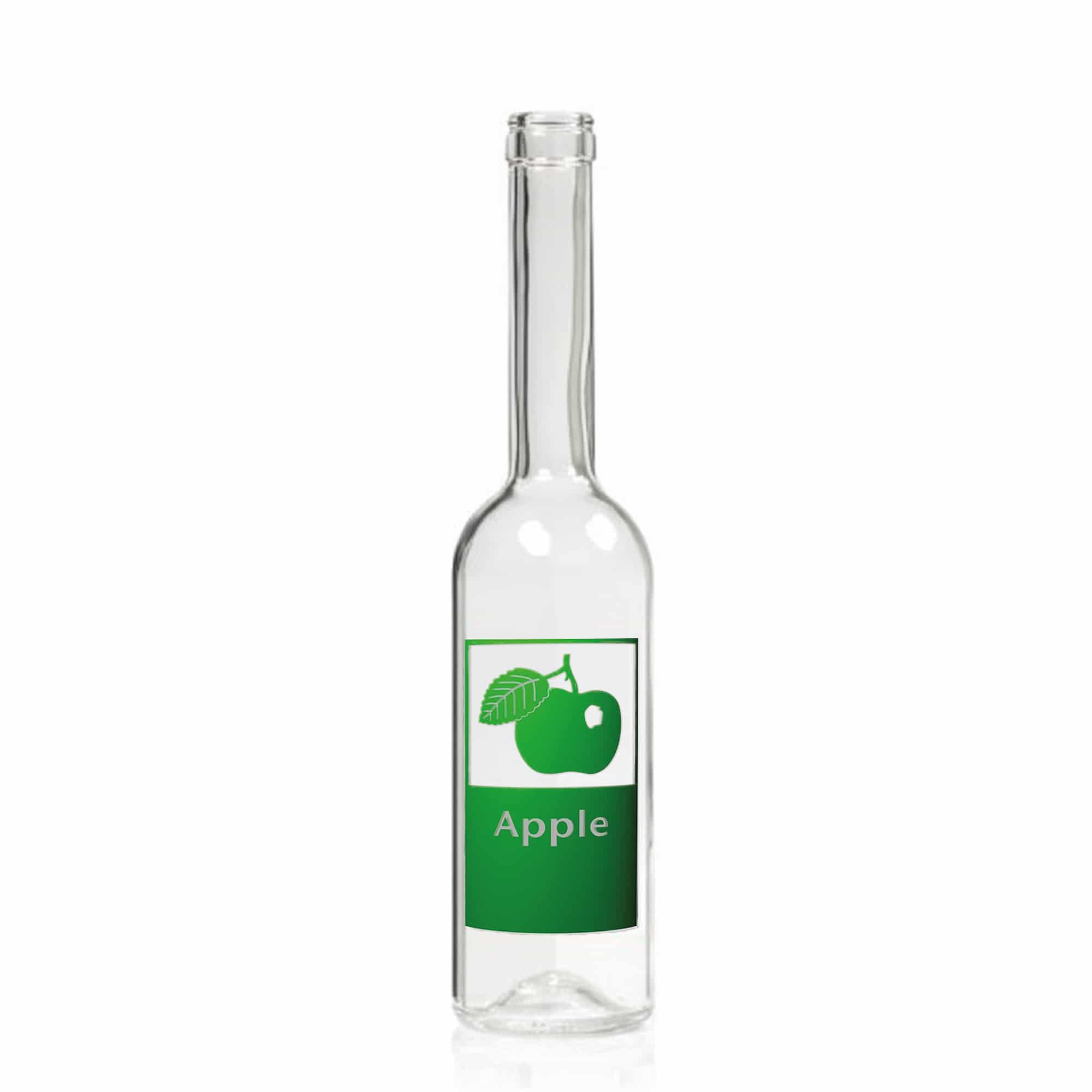 500 ml glasflaske »Opera«, motiv: Æble, åbning: Kork