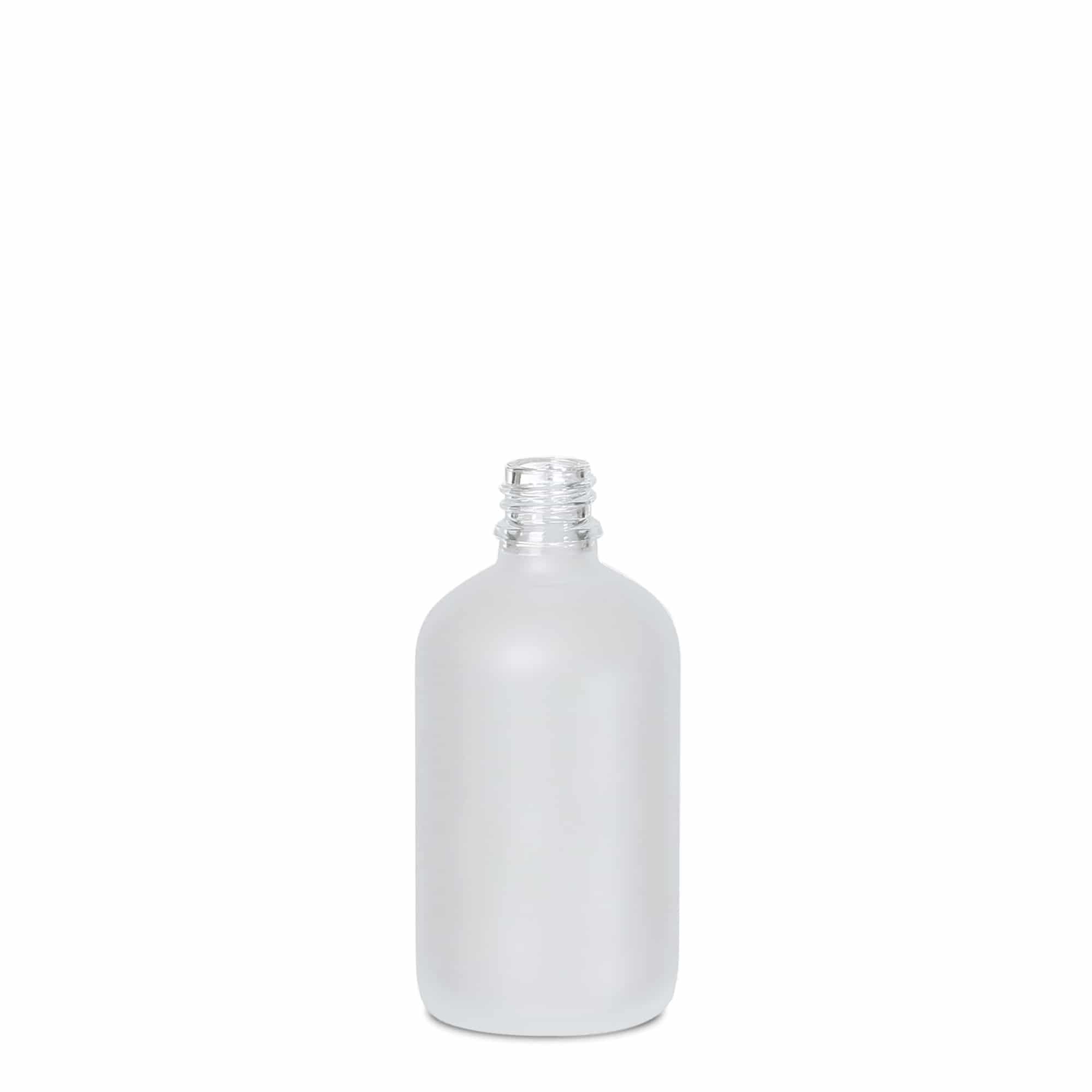 100 ml medicinflaske, glas, frostet, munding: DIN 18