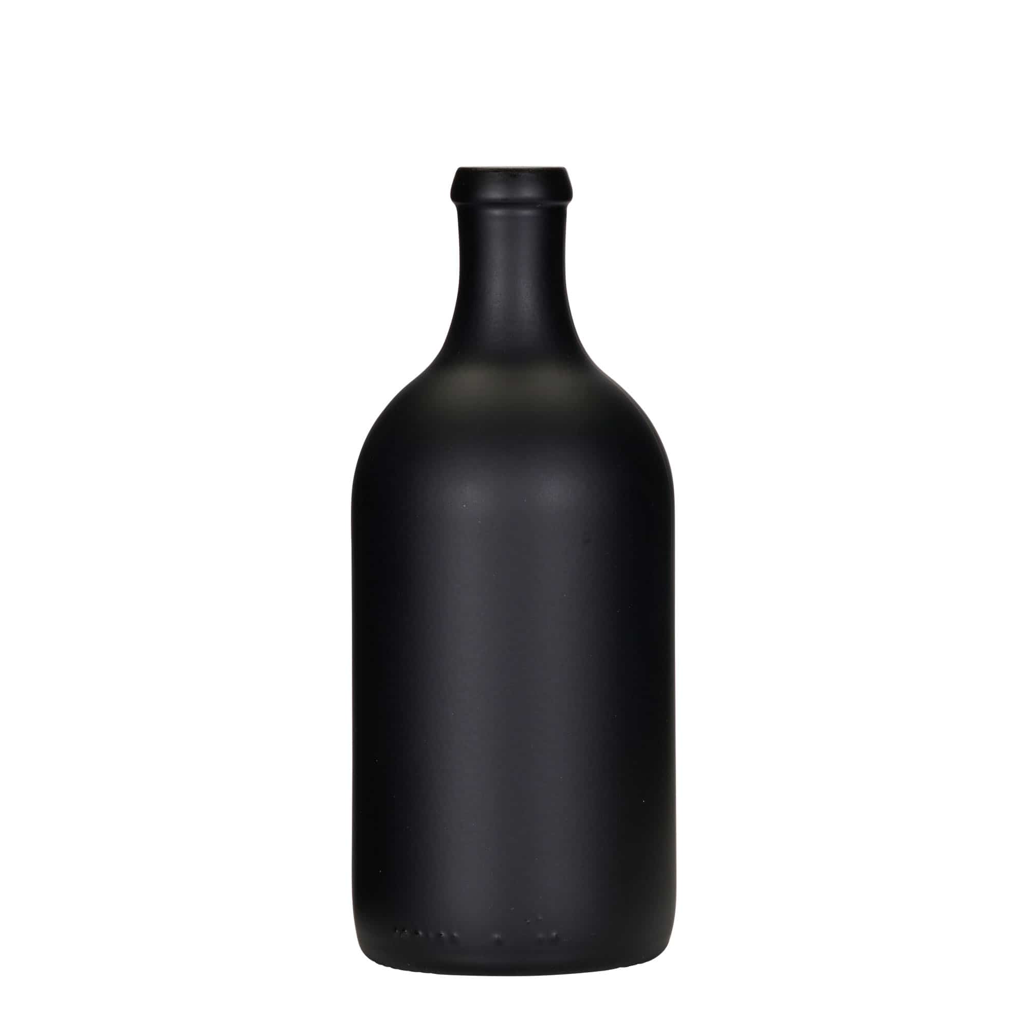 500 ml glasflaske 'Ginevra Leggera', sort, åbning: Kork 500 ml glasflaske 'Ginevra Leggera', sort, åbning: Kork