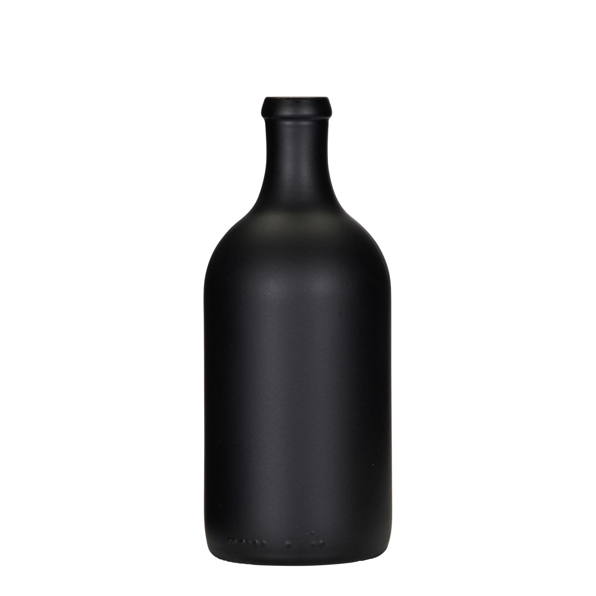500 ml glasflaske 'Ginevra Leggera', sort, munding: kork 500 ml glasflaske 'Ginevra Leggera', sort, munding: kork