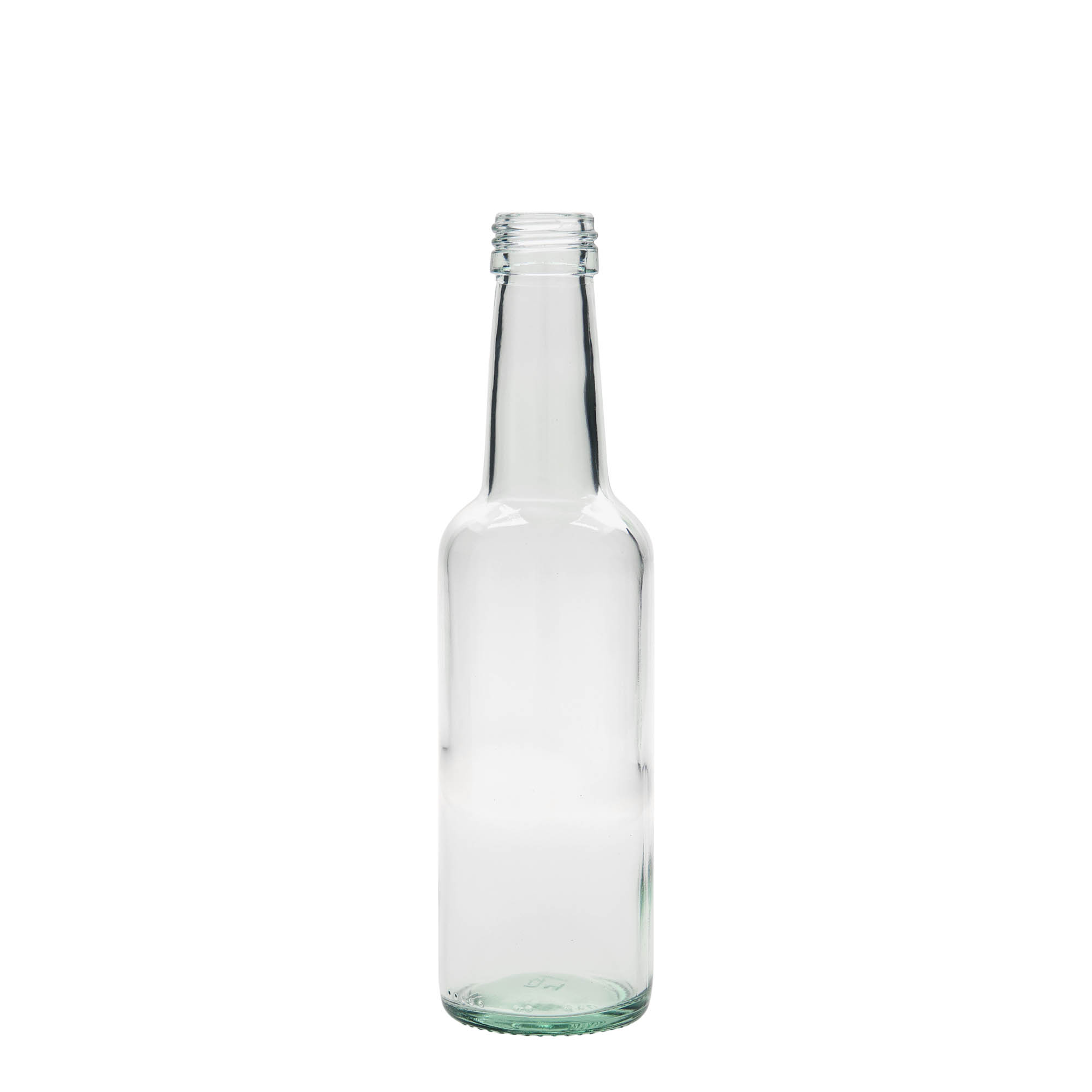 250 ml glasflaske med lige hals, åbning: PP 28 250 ml glasflaske med lige hals, åbning: PP 28