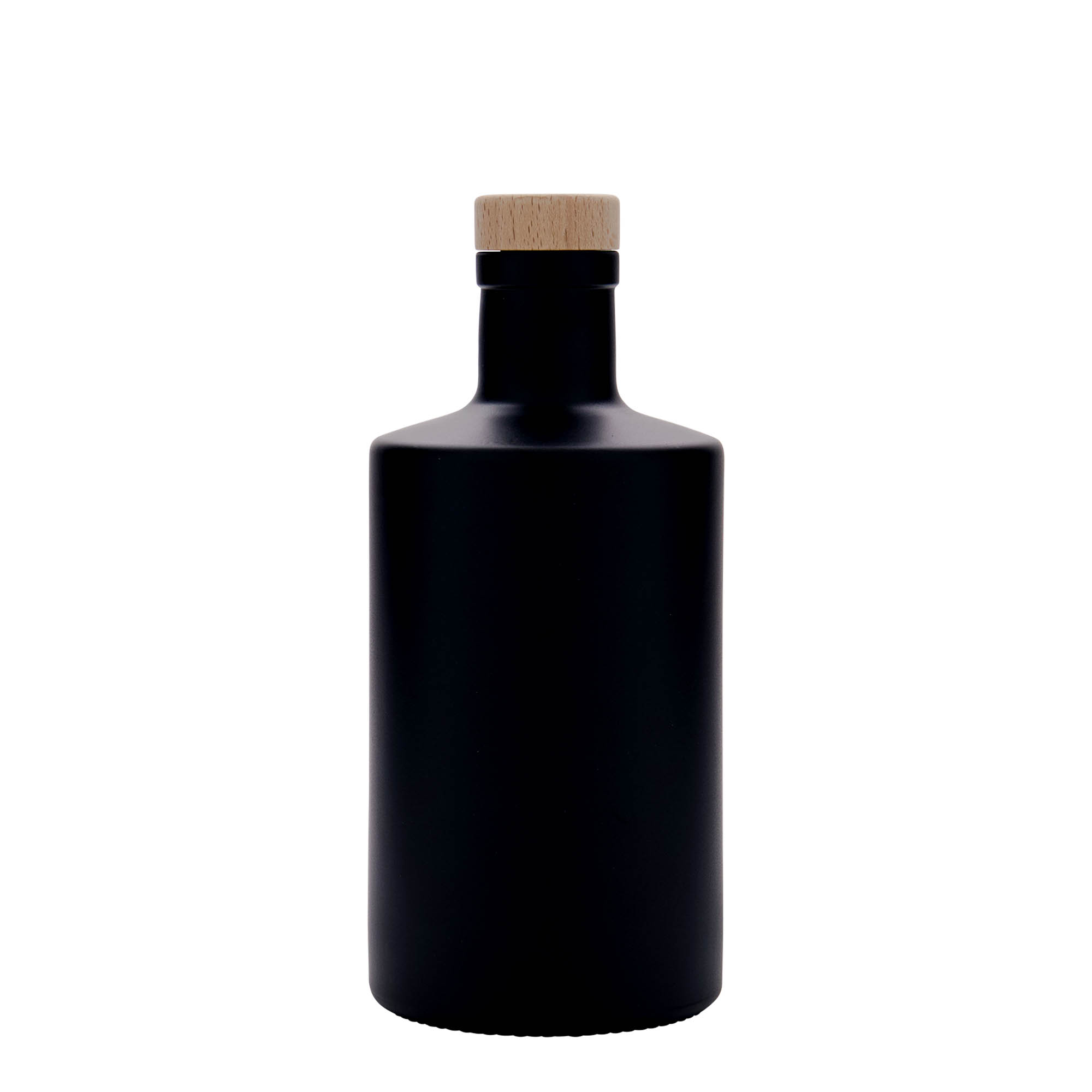 500 ml glasflaske 'Caroline', sort, åbning: kork