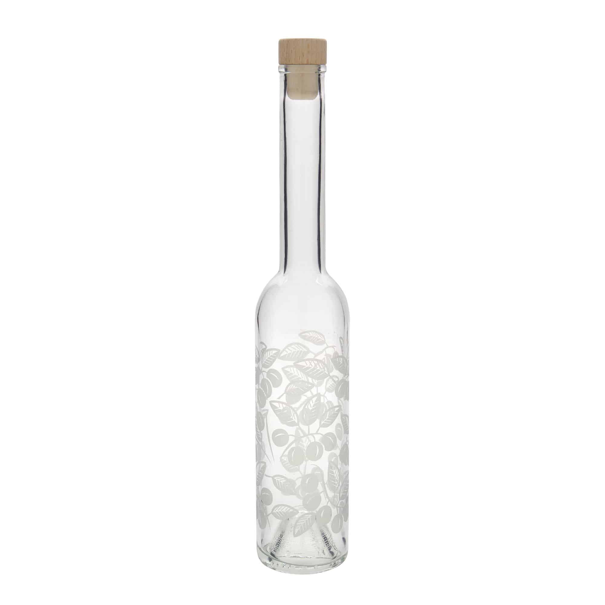 350 ml glasflaske 'Opera', motiv: Mirabeller, munding: kork