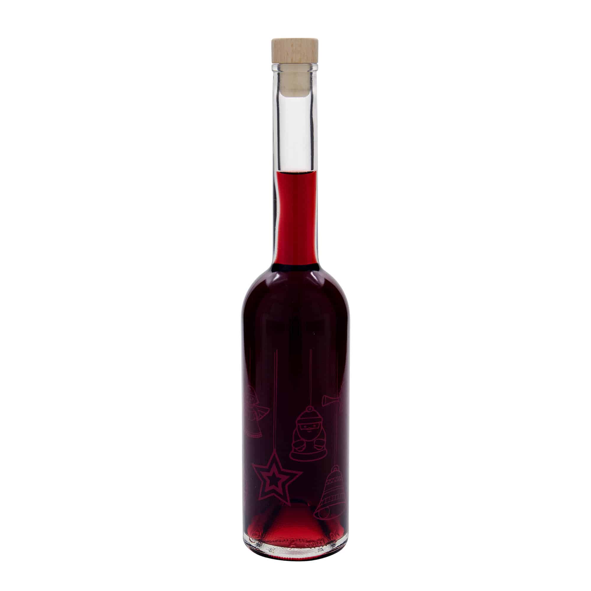 500 ml glasflaske 'Opera', motiv: stjerner, åbning: kork