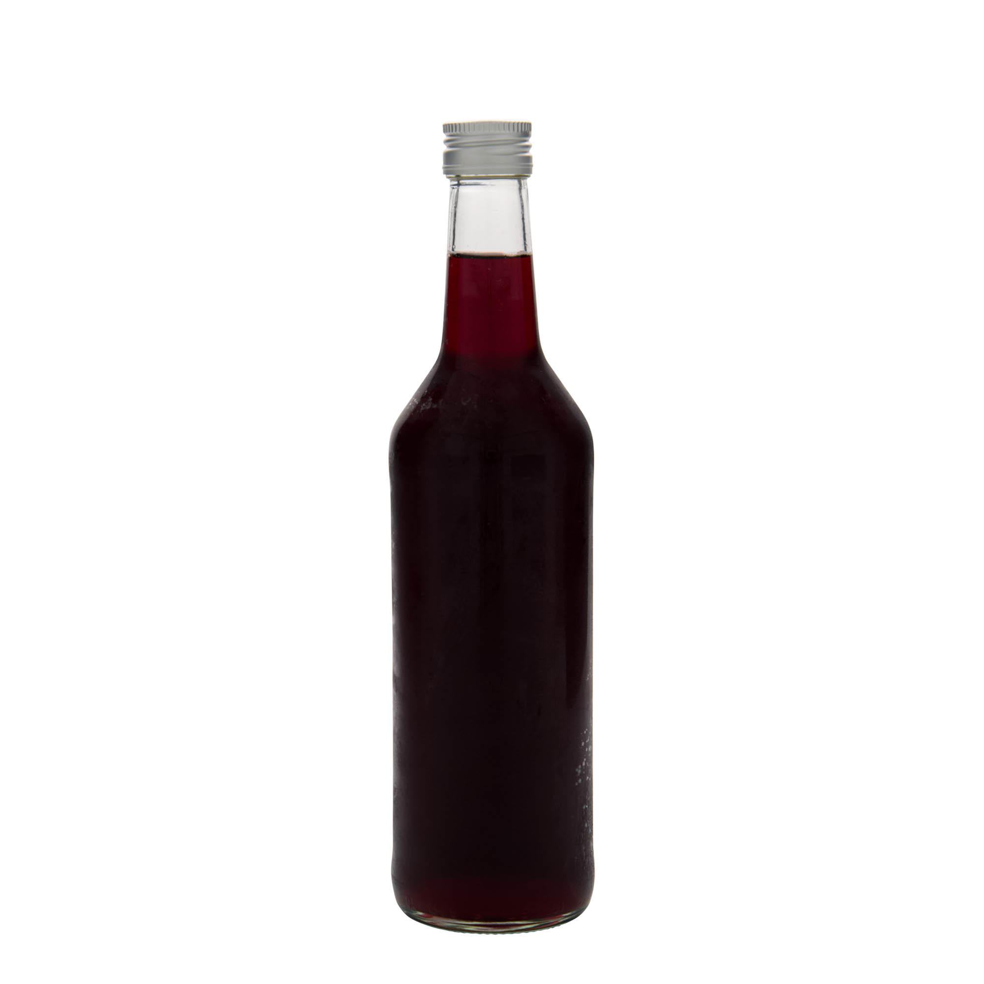 500 ml glasflaske med lige hals, åbning: PP 28 500 ml glasflaske med lige hals, åbning: PP 28