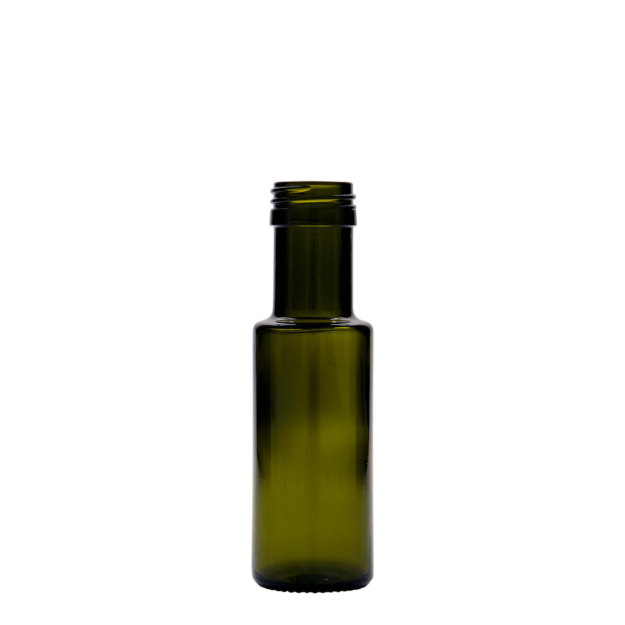 100 ml glasflaske 'Dorica', antikgrøn, åbning: PP 31,5 100 ml glasflaske 'Dorica', antikgrøn, åbning: PP 31,5