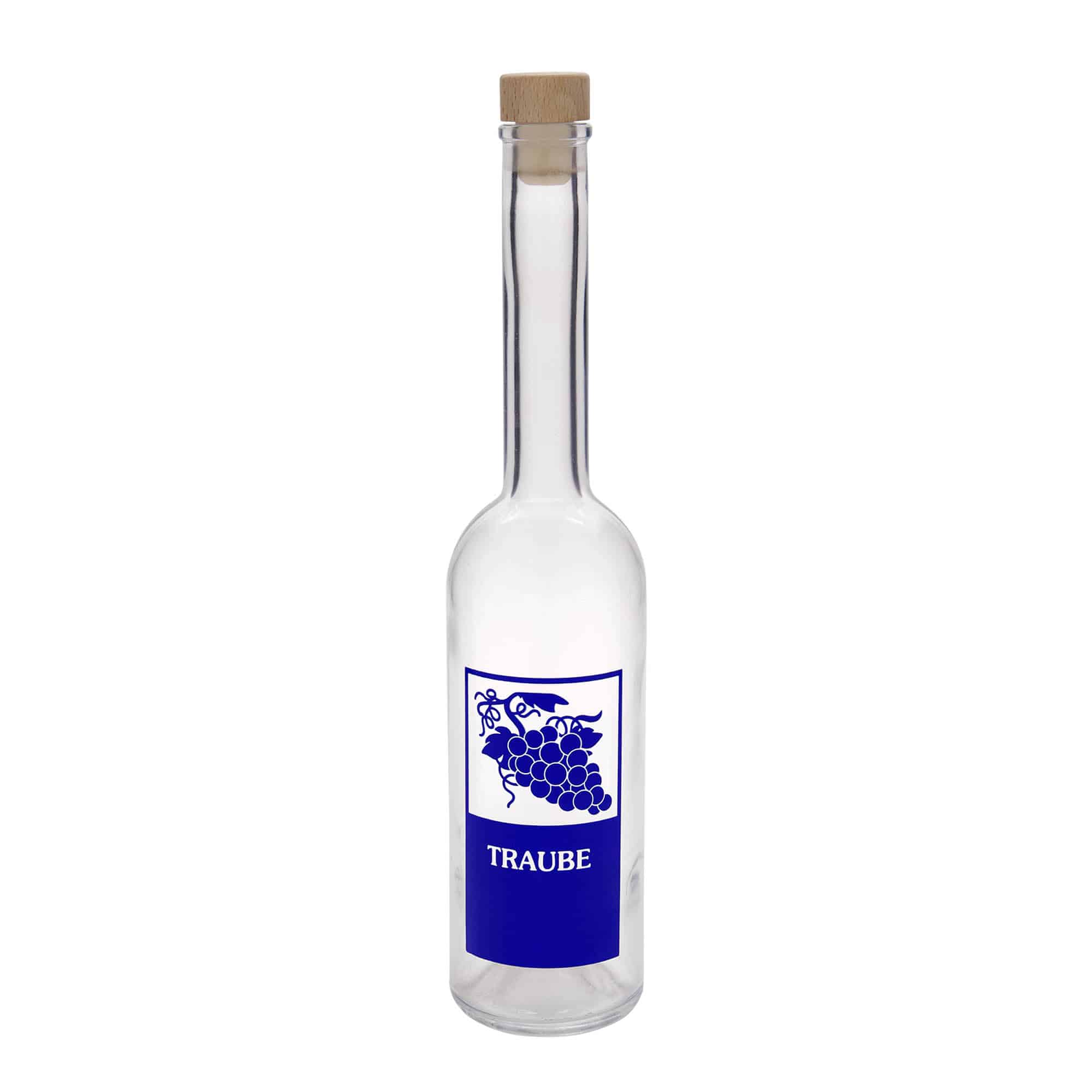 500 ml glasflaske 'Opera', motiv: drue, åbning: kork