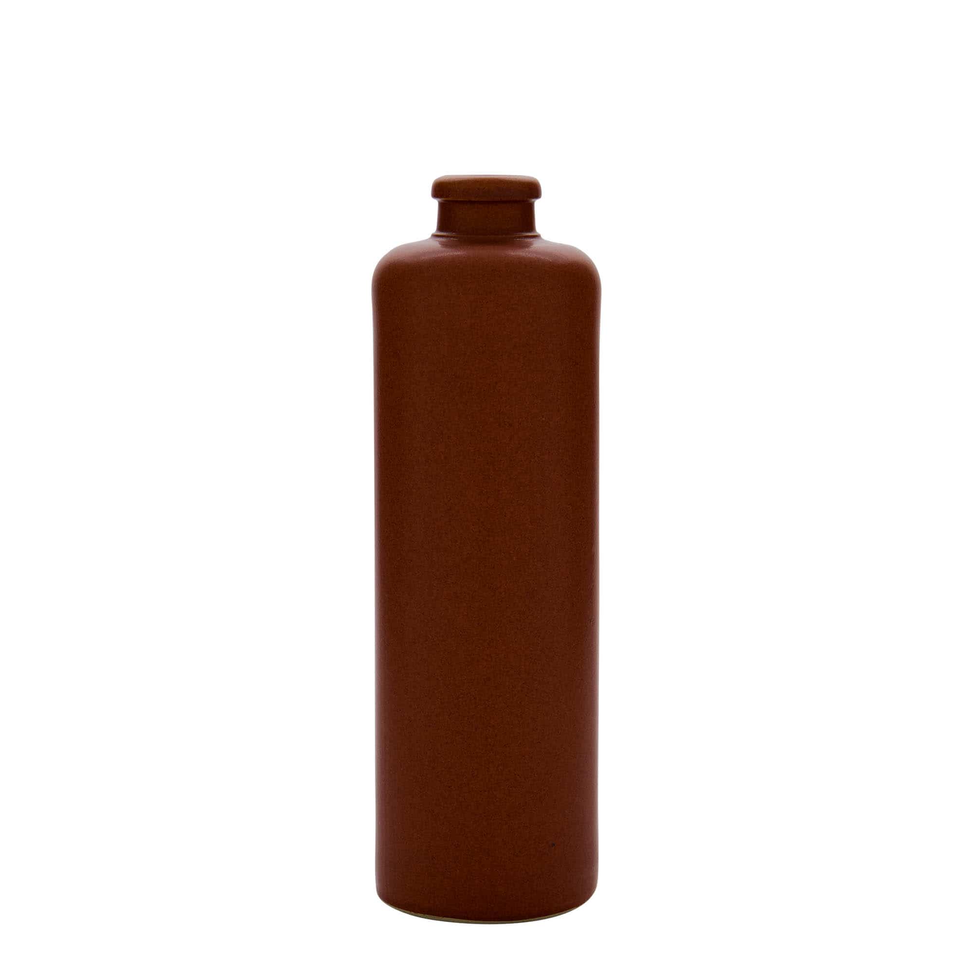 500 ml lerkrus, stentøj, rød-brun, åbning: Kork 500 ml lerkrus, stentøj, rød-brun, åbning: Kork