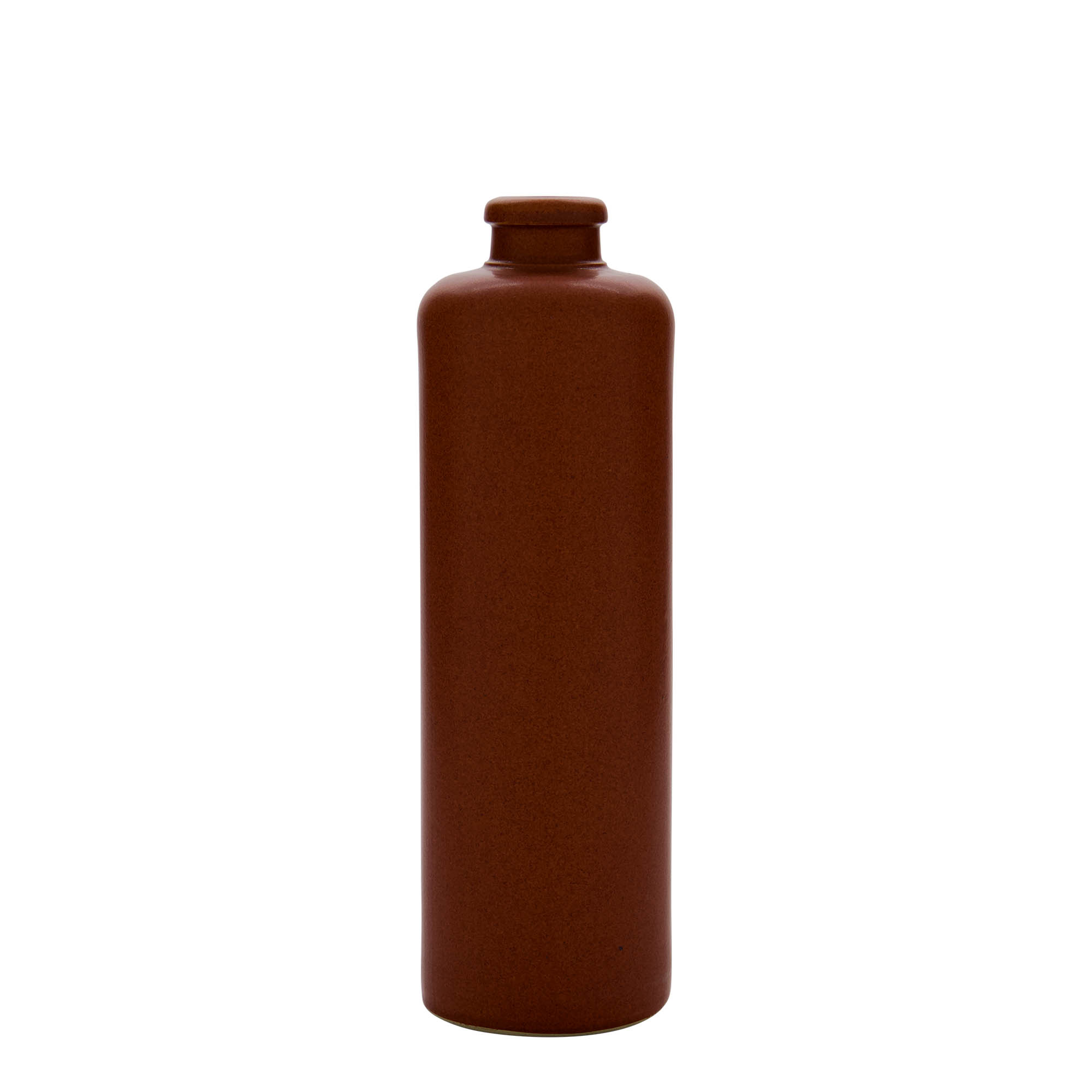 500 ml tonkrukke, stentøj, rødbrun, munding: kork