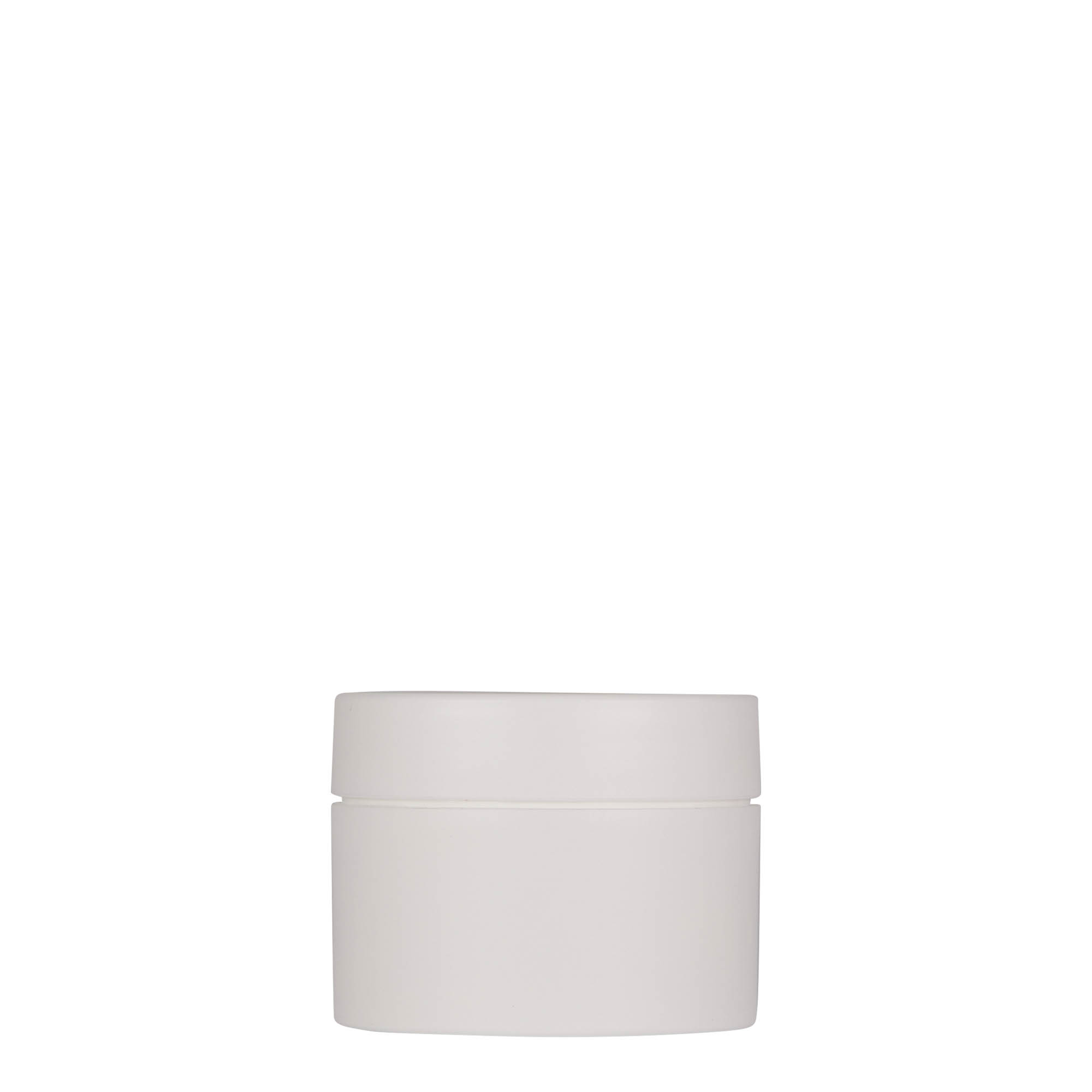 50 ml plastikdåse 'Antonella', PP, hvid, åbning: skruelåg 50 ml plastikdåse 'Antonella', PP, hvid, åbning: skruelåg