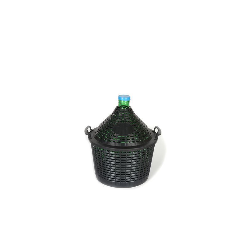 15 l ballonflaske med smal hals, glas, grøn, åbning: påsætning af låg 15 l ballonflaske med smal hals, glas, grøn, åbning: påsætning af låg