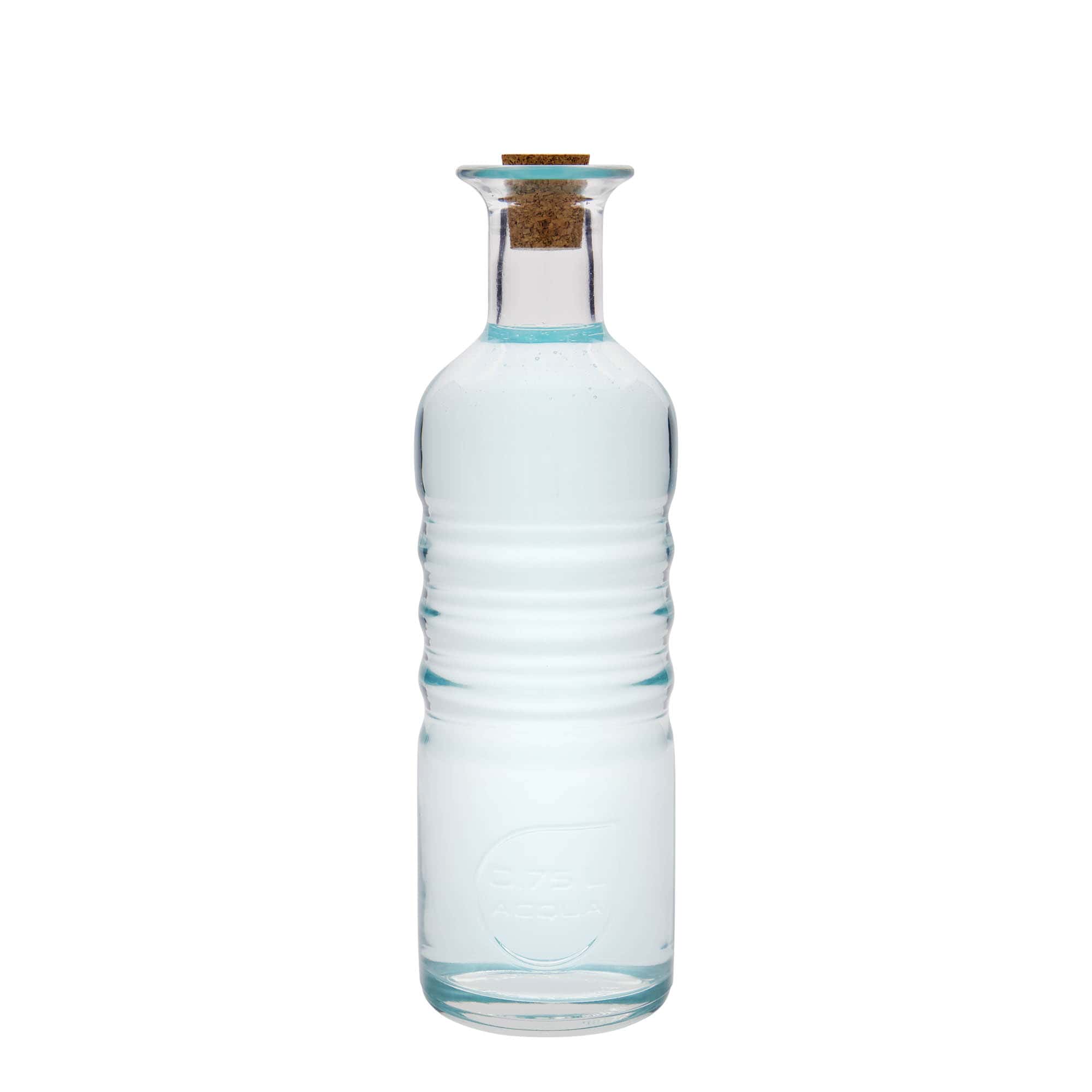 750 ml glasflaske »Optima Acqua«, åbning: kork
