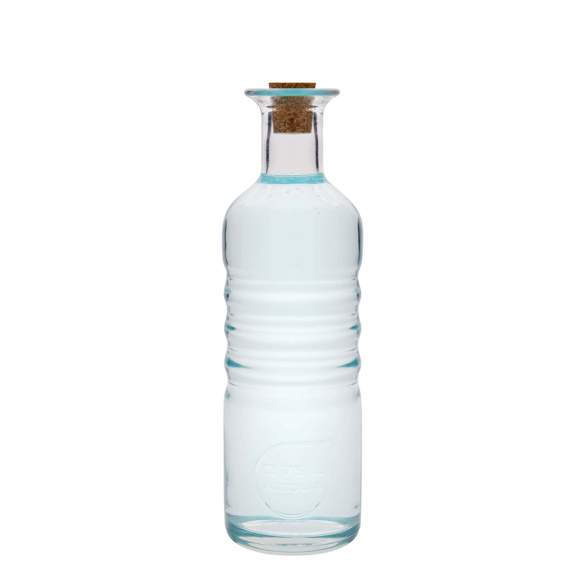 750 ml glasflaske »Optima Acqua«, åbning: kork