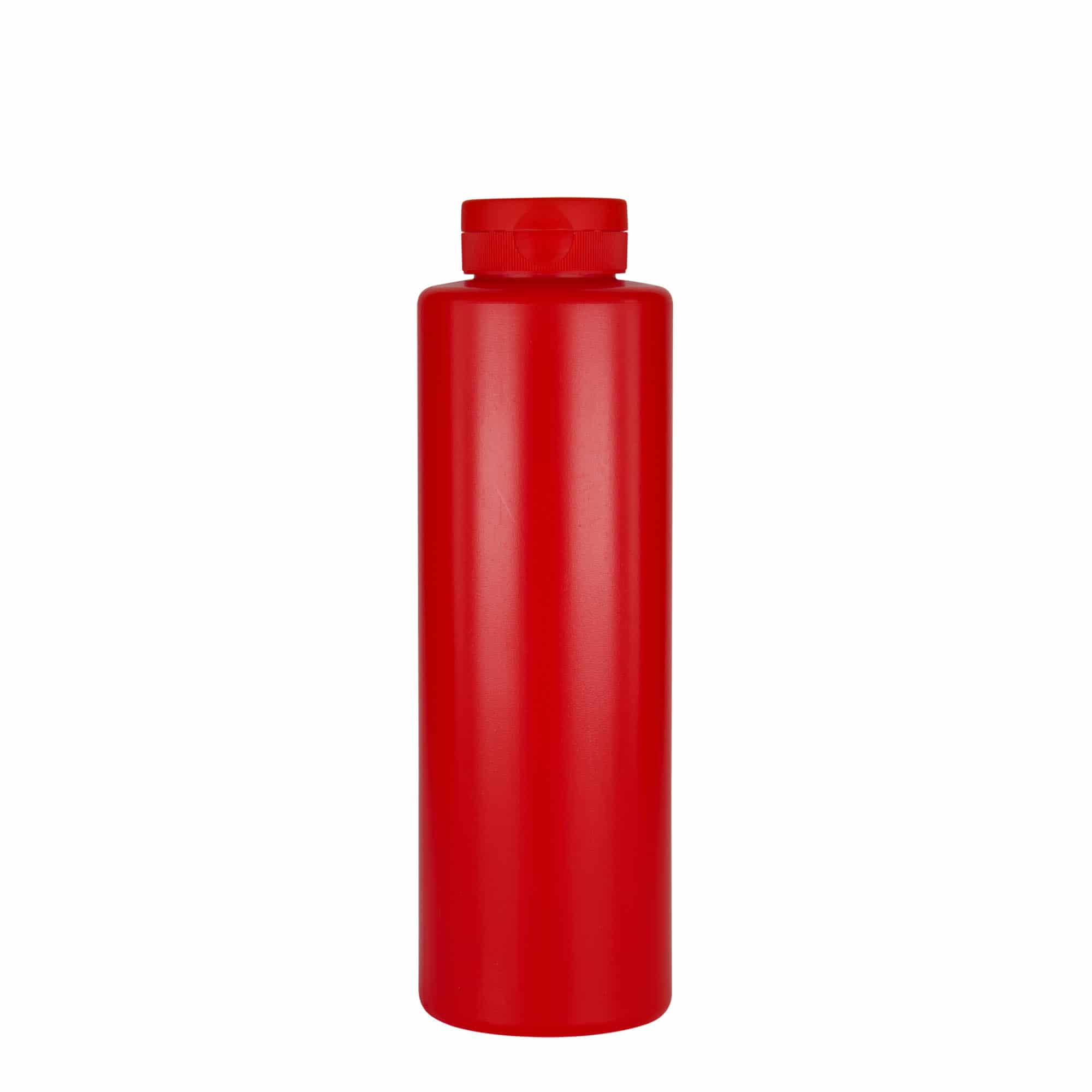 500 ml sauceflaske, LDPE-plast, rød, åbning: 38/400