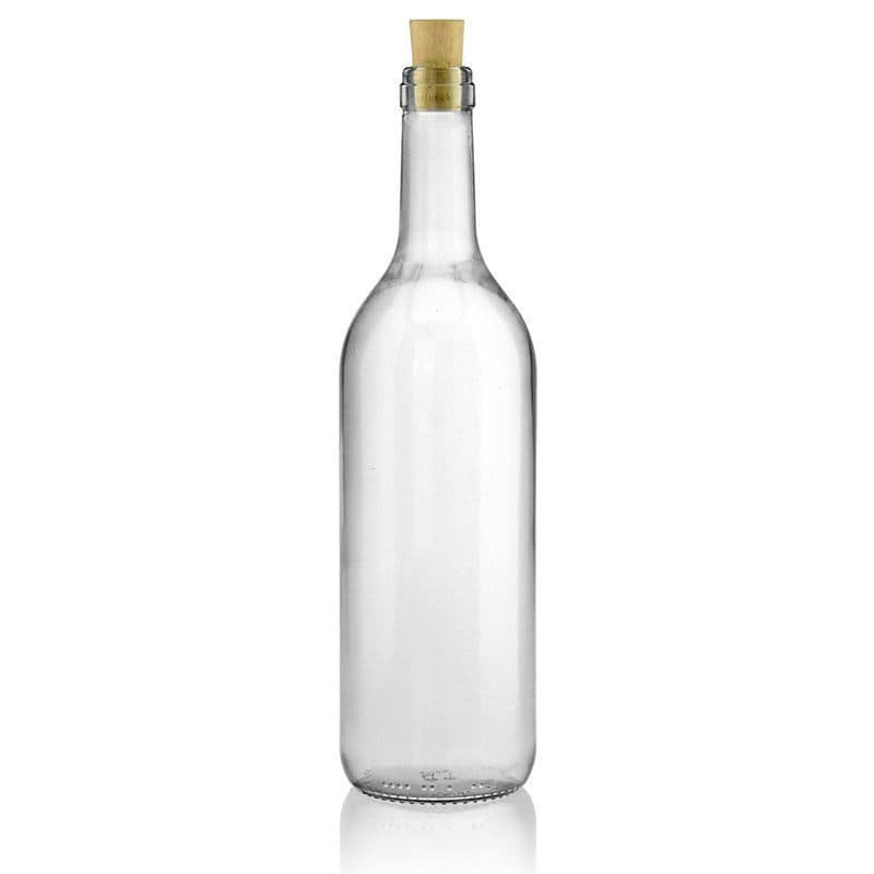 750 ml glasflaske 'Bordeaux', åbning: Kork