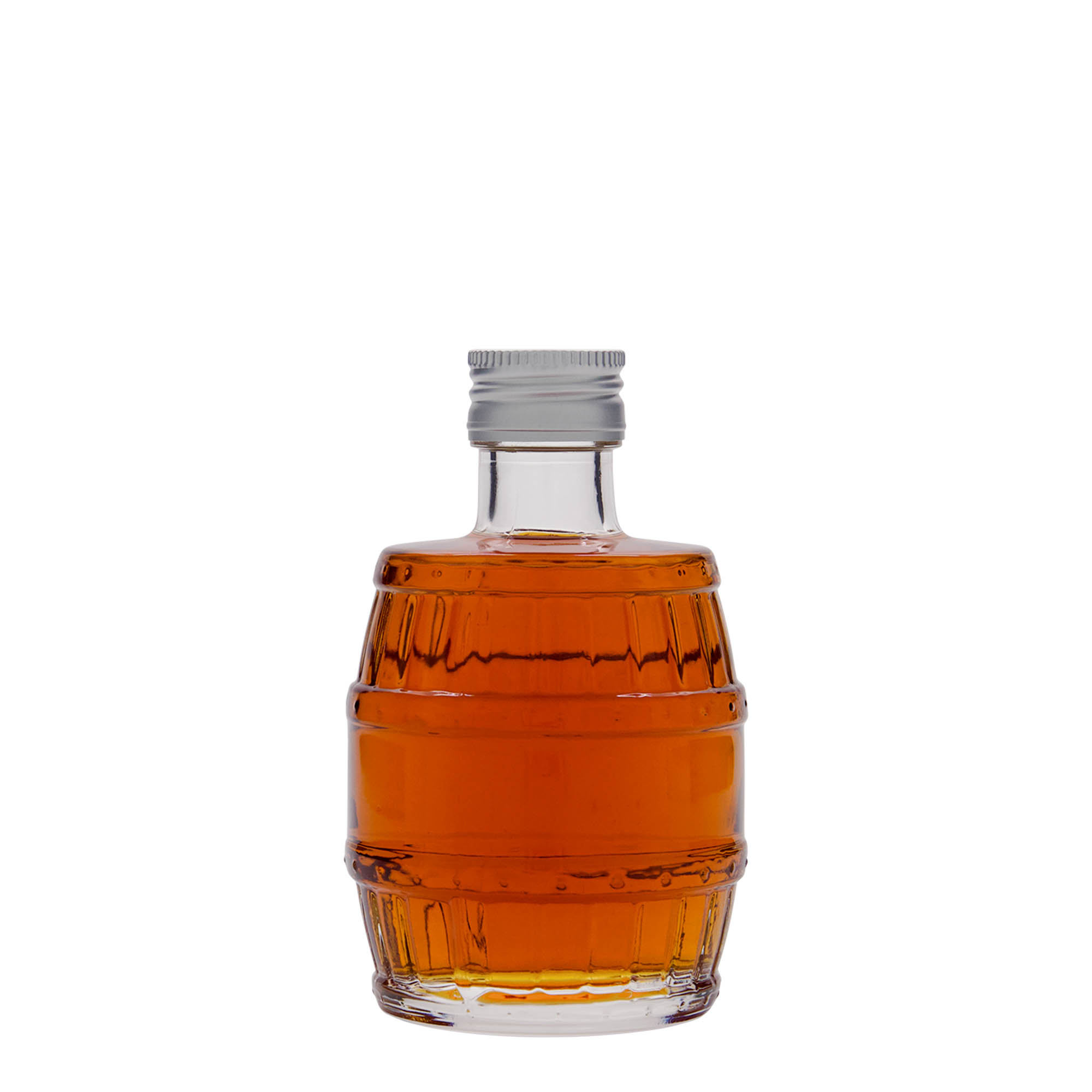 200 ml glasflaske 'Tønde', åbning: PP 28 200 ml glasflaske 'Tønde', åbning: PP 28