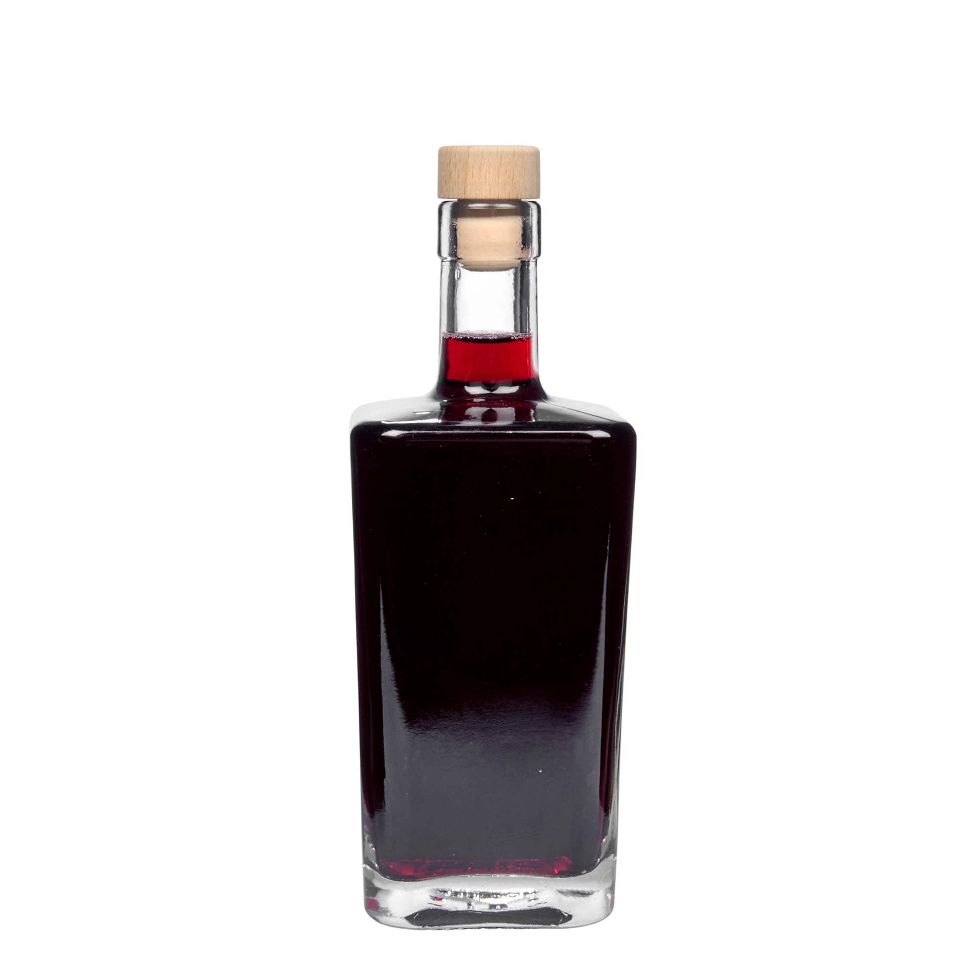 500 ml glasflaske »Noel«, firkantet, åbning: kork