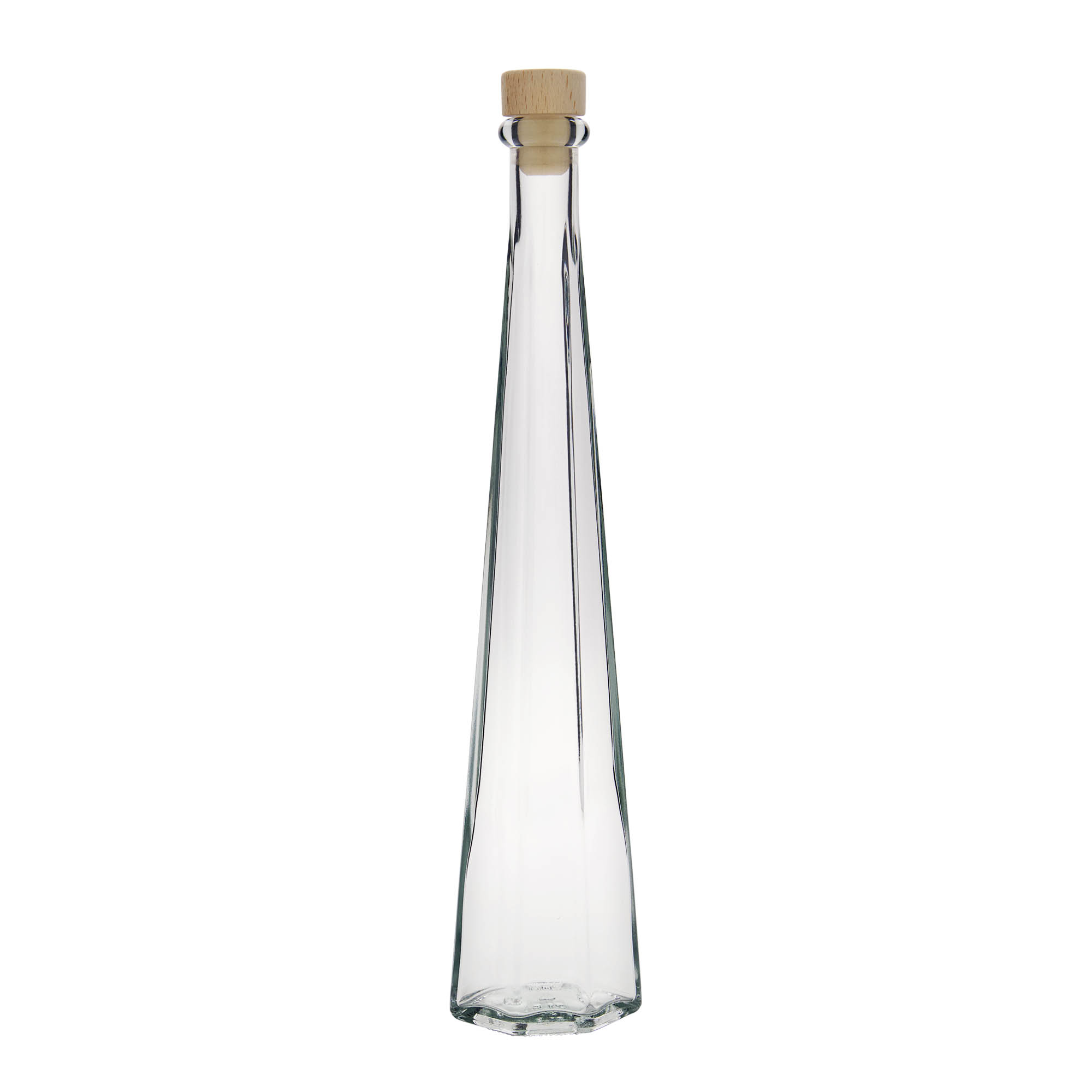 200 ml glasflaske 'Dama Sexta', sekskantet, åbning: kork