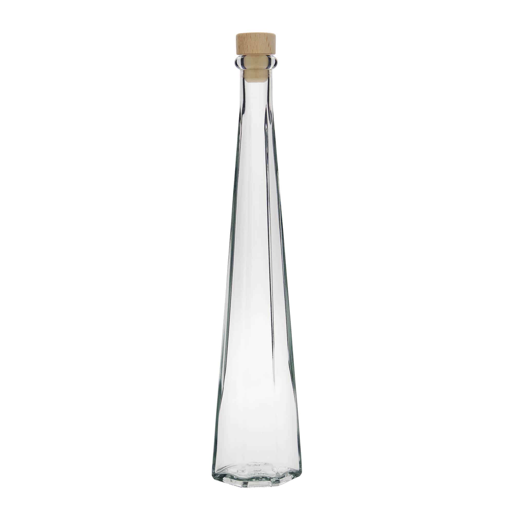 200 ml glasflaske 'Dama Sexta', sekskantet, åbning: kork