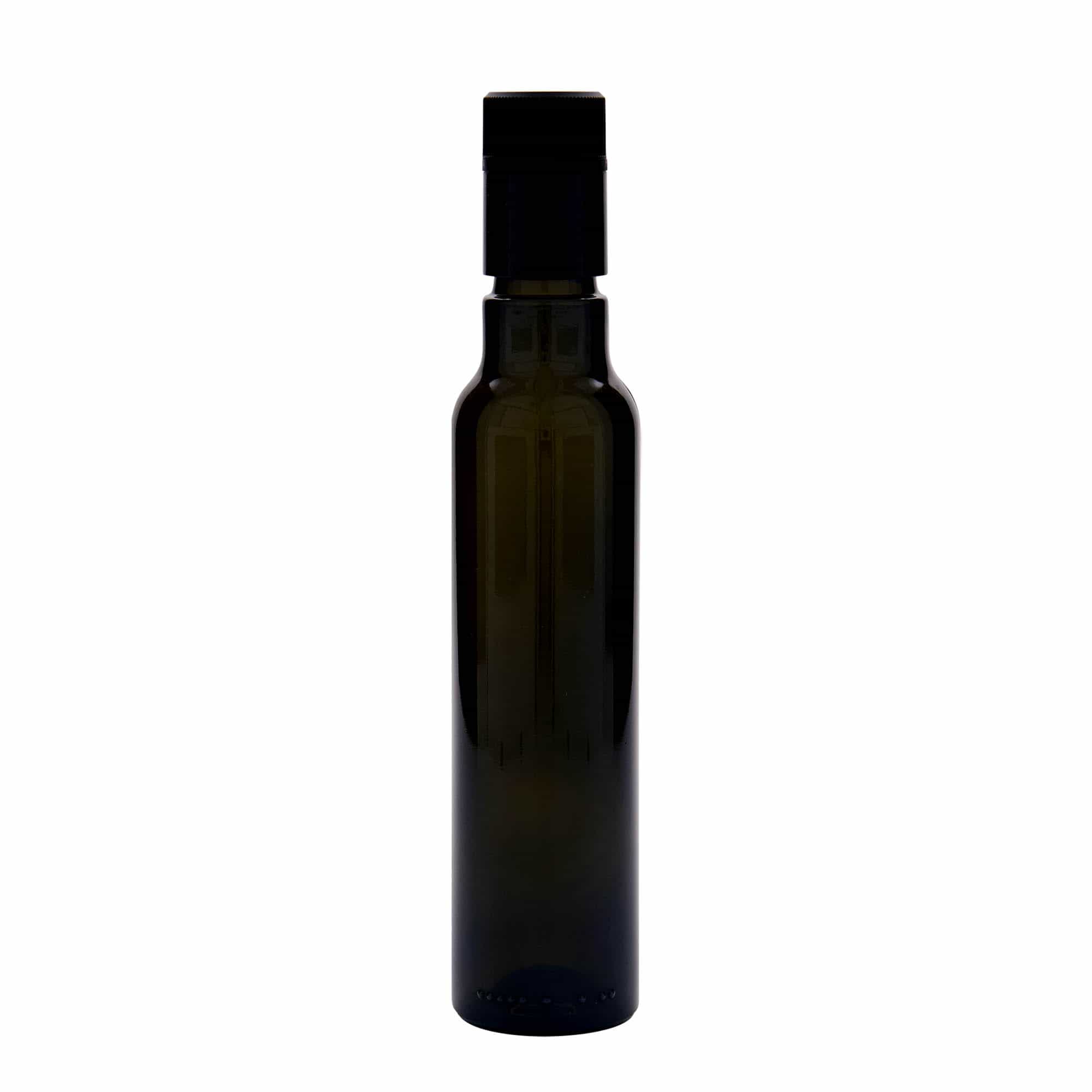 250 ml eddike-/olieflaske 'Willy New', glas, antikgrøn, munding: DOP
