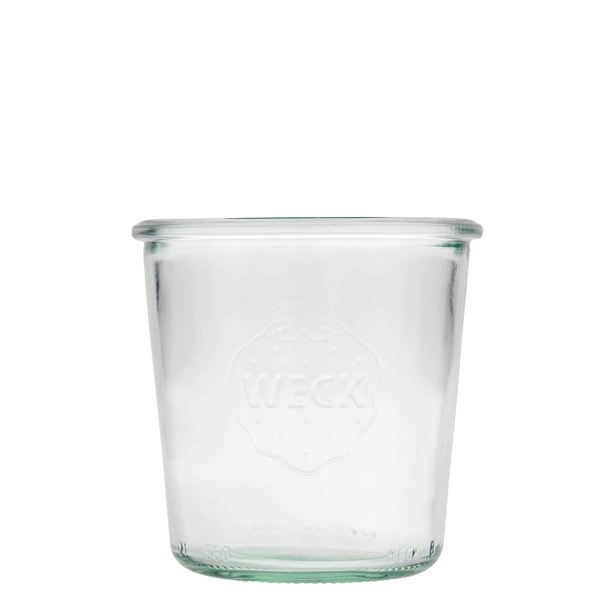 580 ml cylindrisk WECK-sylteglas, åbning: Rund kant