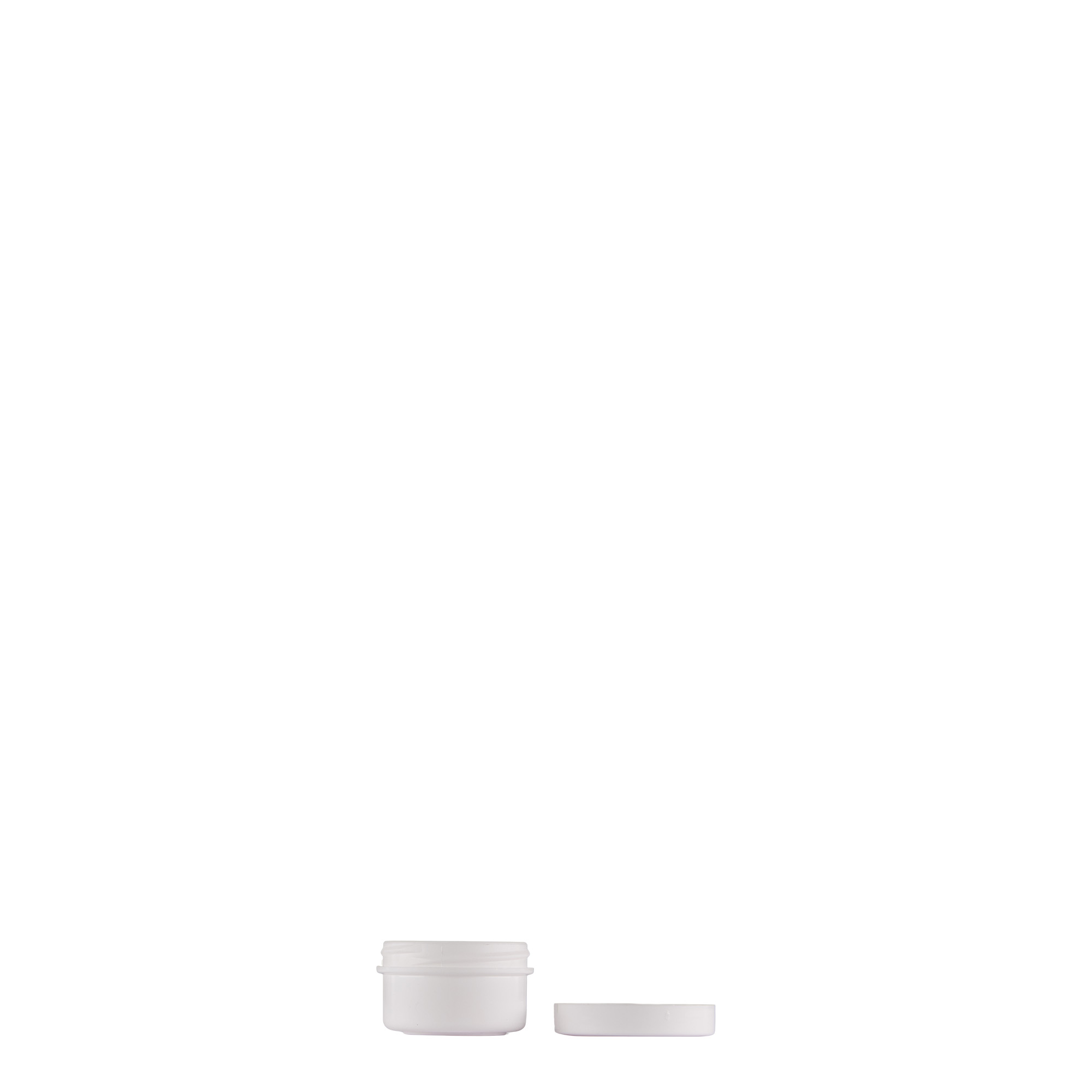 6 ml plastbeholder 'White Line', PP, hvid, åbning: skruelåg 6 ml plastbeholder 'White Line', PP, hvid, åbning: skruelåg