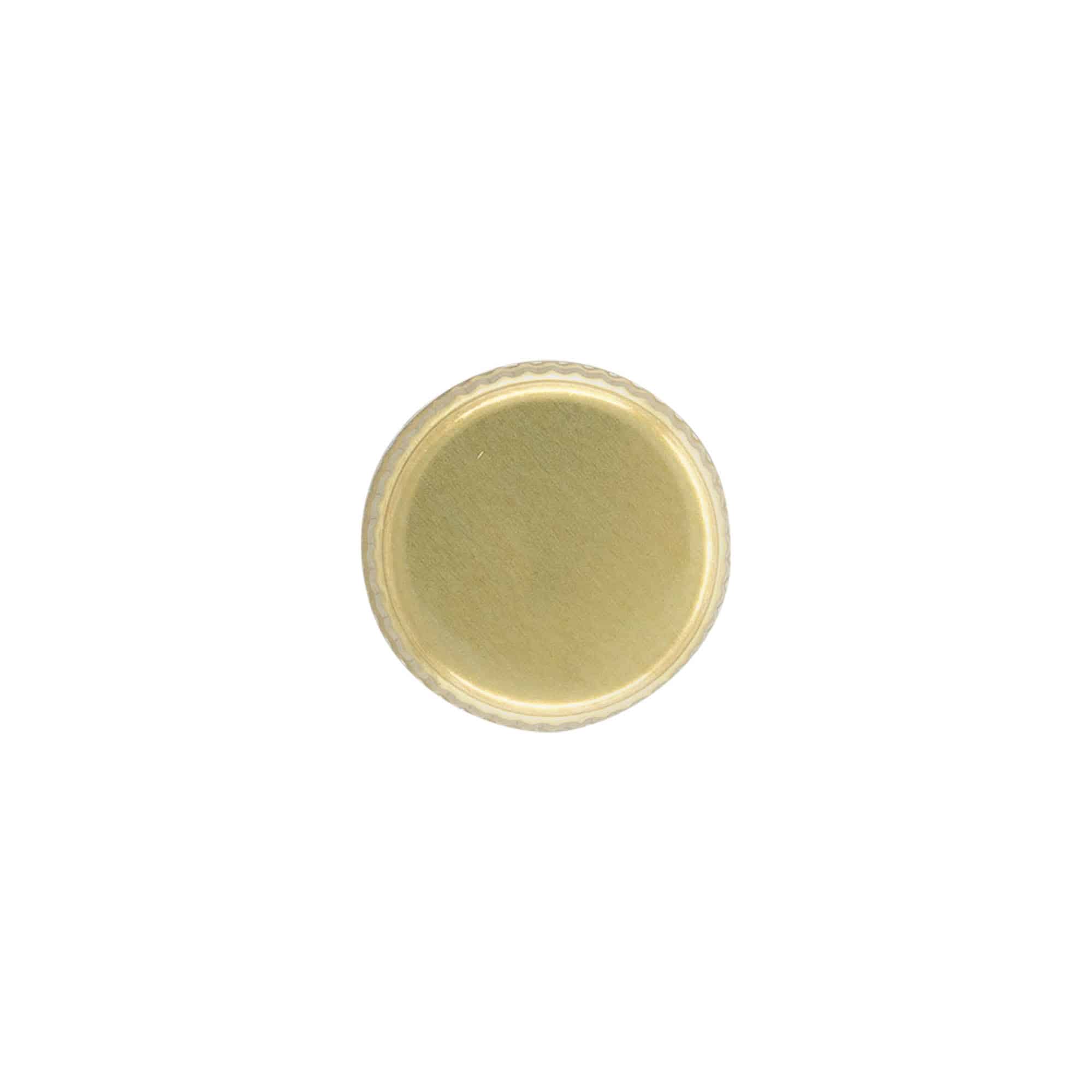Skruelåg, metal, guld, til åbning: PP 28