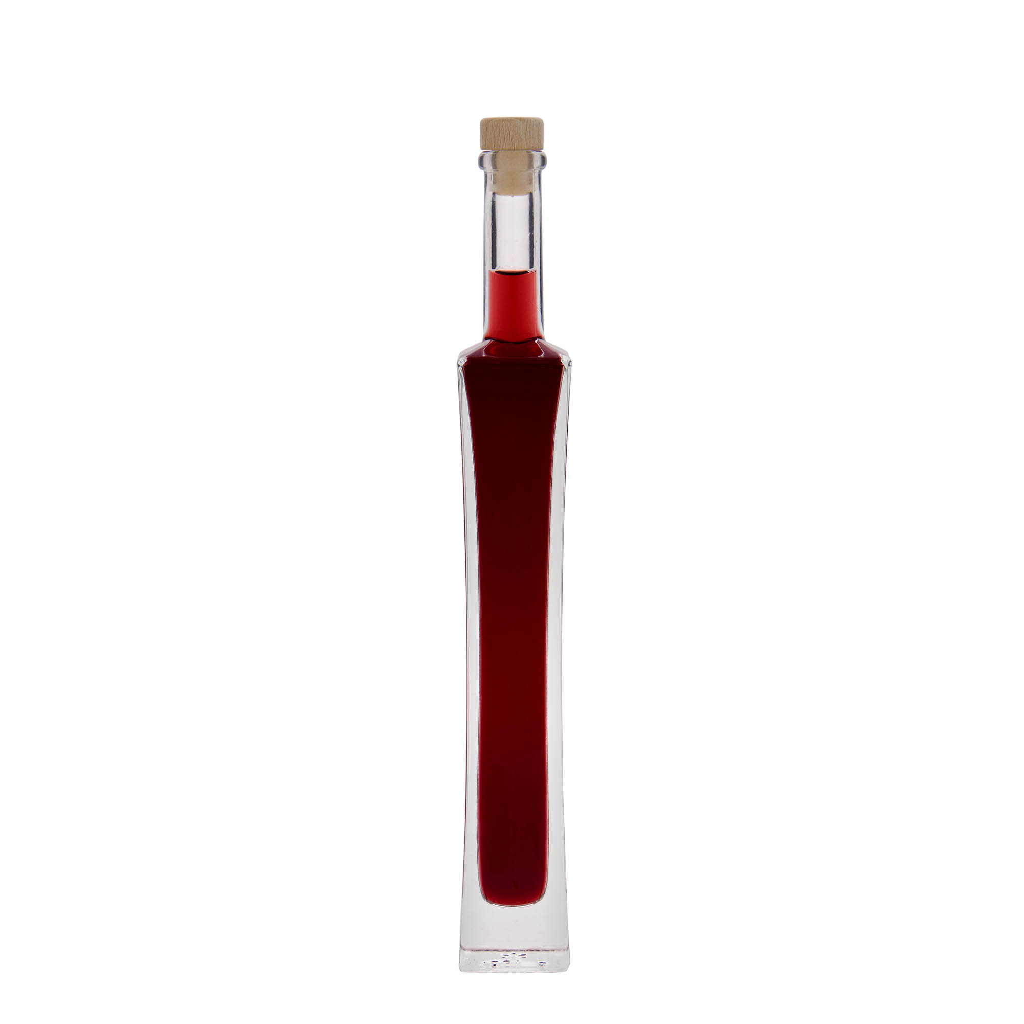 100 ml glasflaske 'Koko', firkantet, åbning: kork