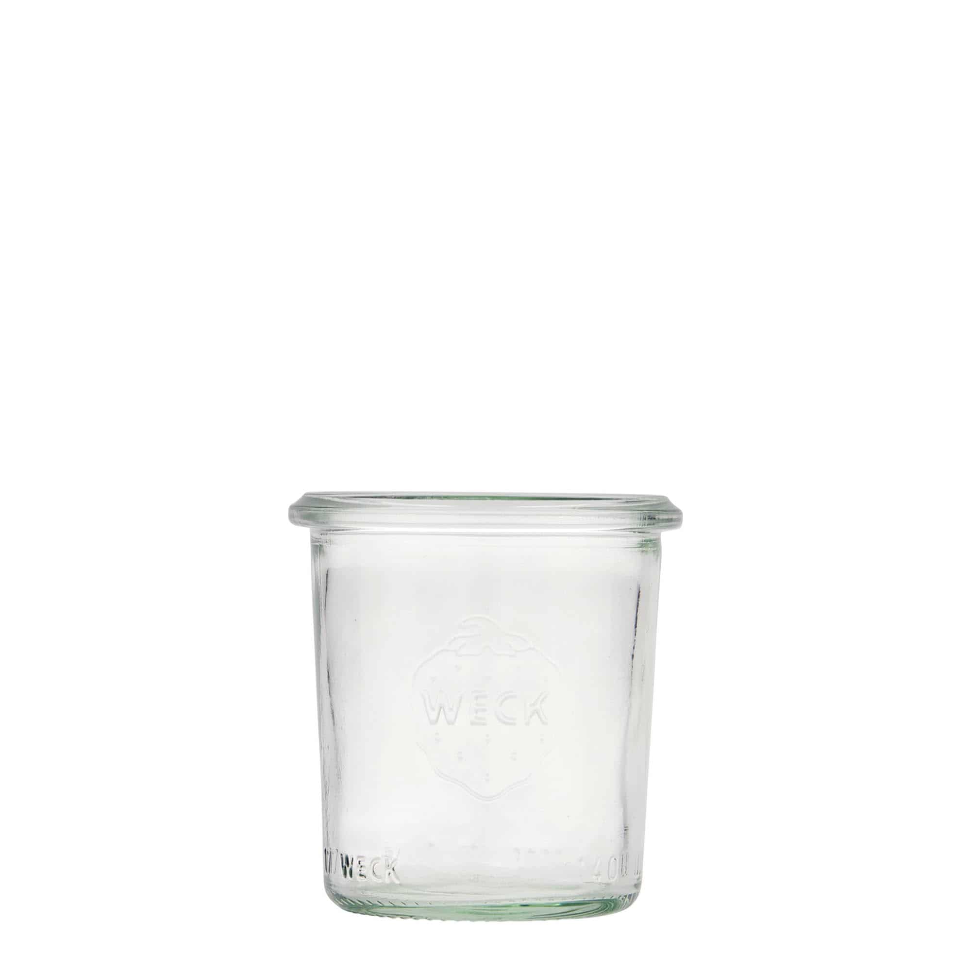 140 ml cylindrisk WECK-sylteglas, åbning: Rund kant