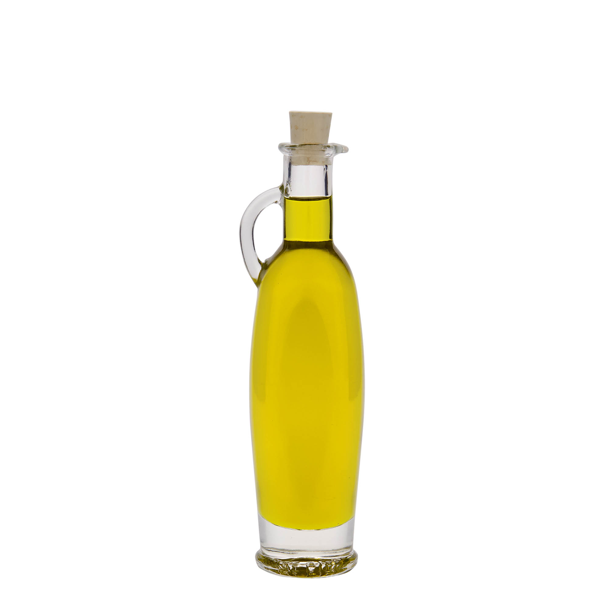 100 ml glasflaske 'Eleganta', oval, åbning: kork