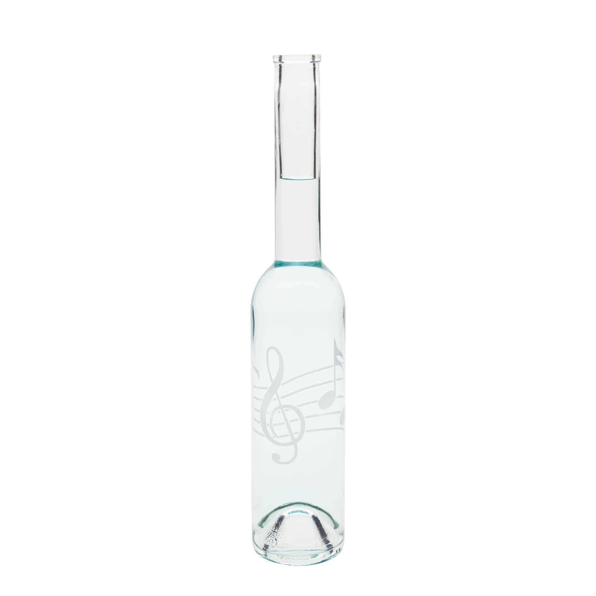 350 ml glasflaske 'Opera', motiv: Musiknoder, åbning: Kork
