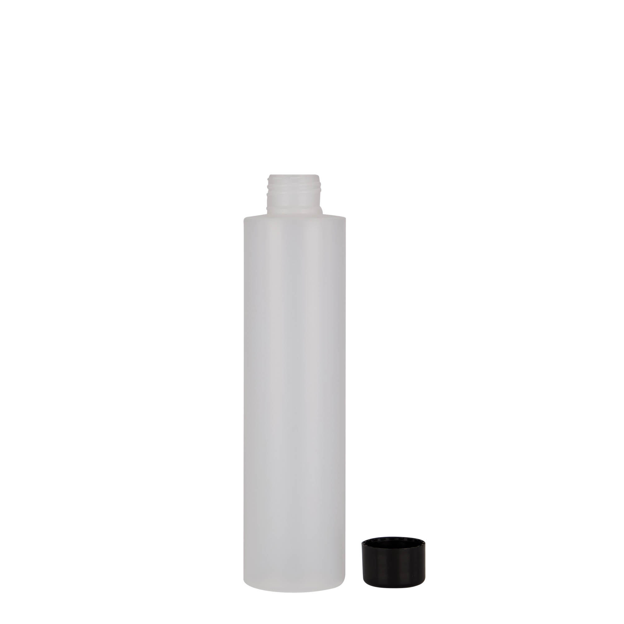 200 ml plastflaske 'Pipe', HDPE, natur, åbning: 24/410 200 ml plastflaske 'Pipe', HDPE, natur, åbning: 24/410