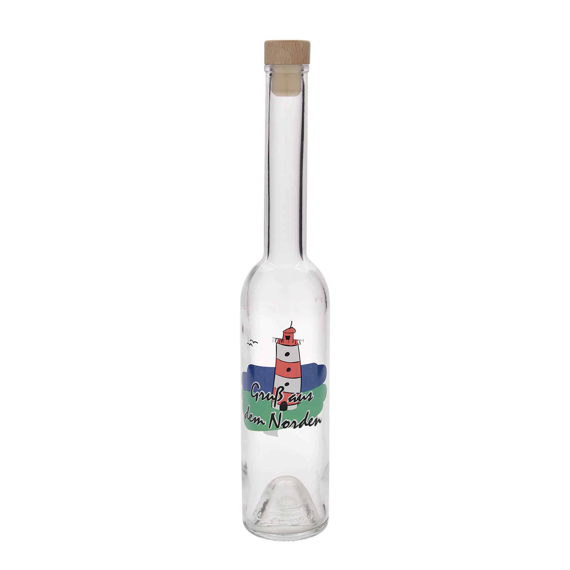 350 ml glasflaske 'Opera', motiv: Norden, åbning: Kork