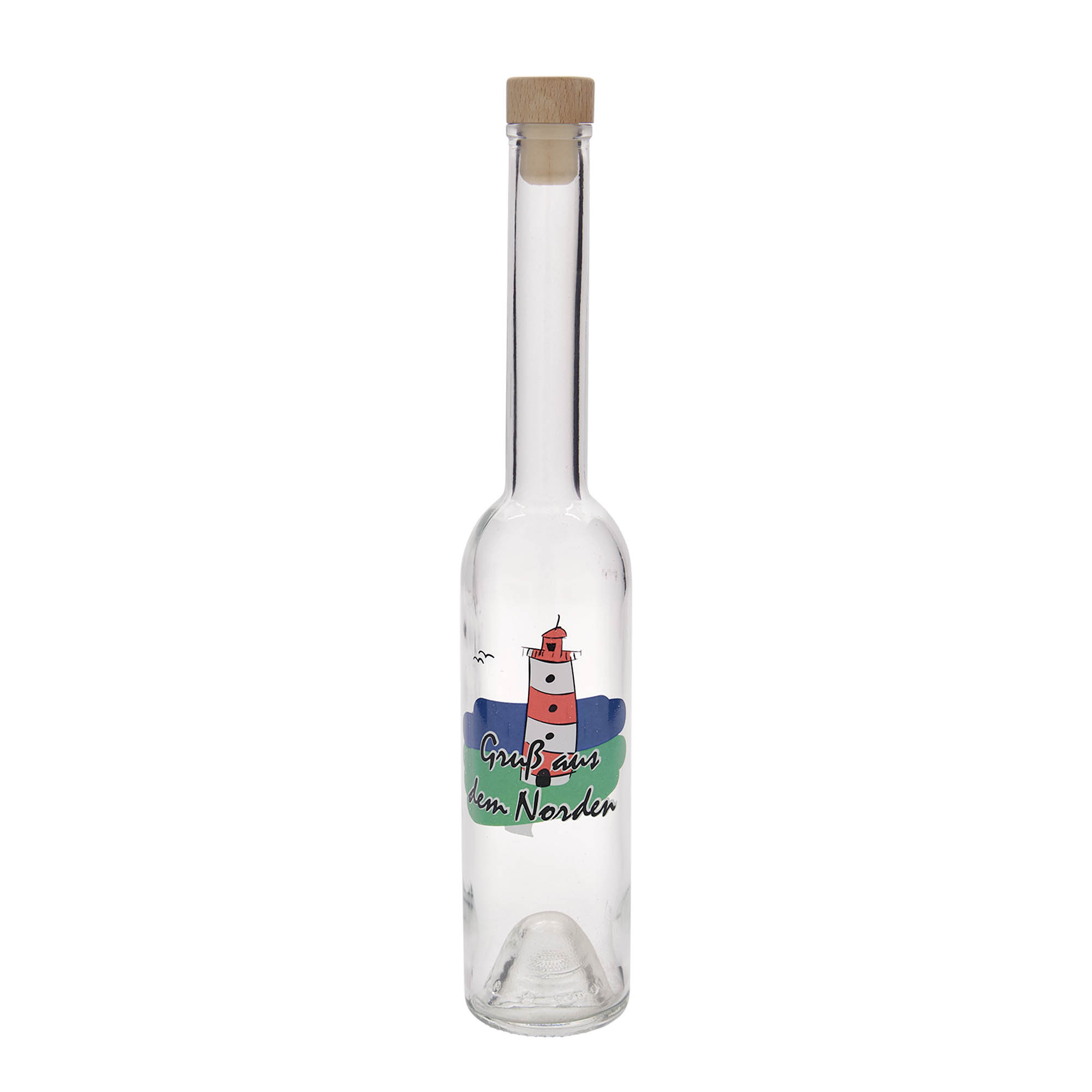 350 ml glasflaske 'Opera', motiv: Norden, åbning: kork 350 ml glasflaske 'Opera', motiv: Norden, åbning: kork