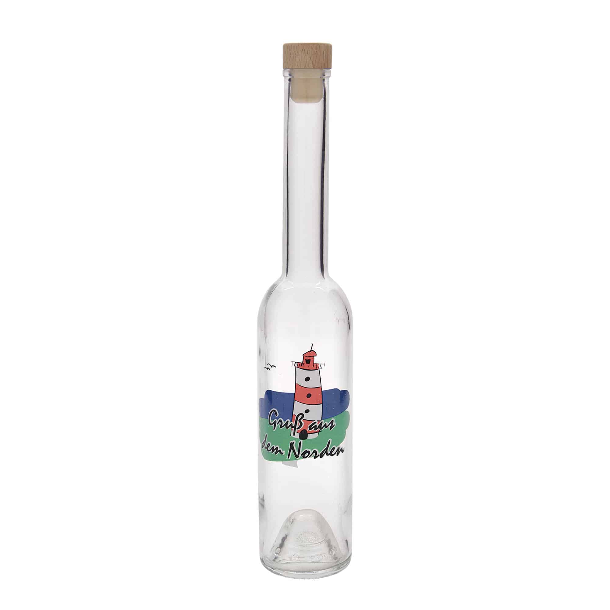 350 ml glasflaske 'Opera', motiv: Norden, åbning: kork