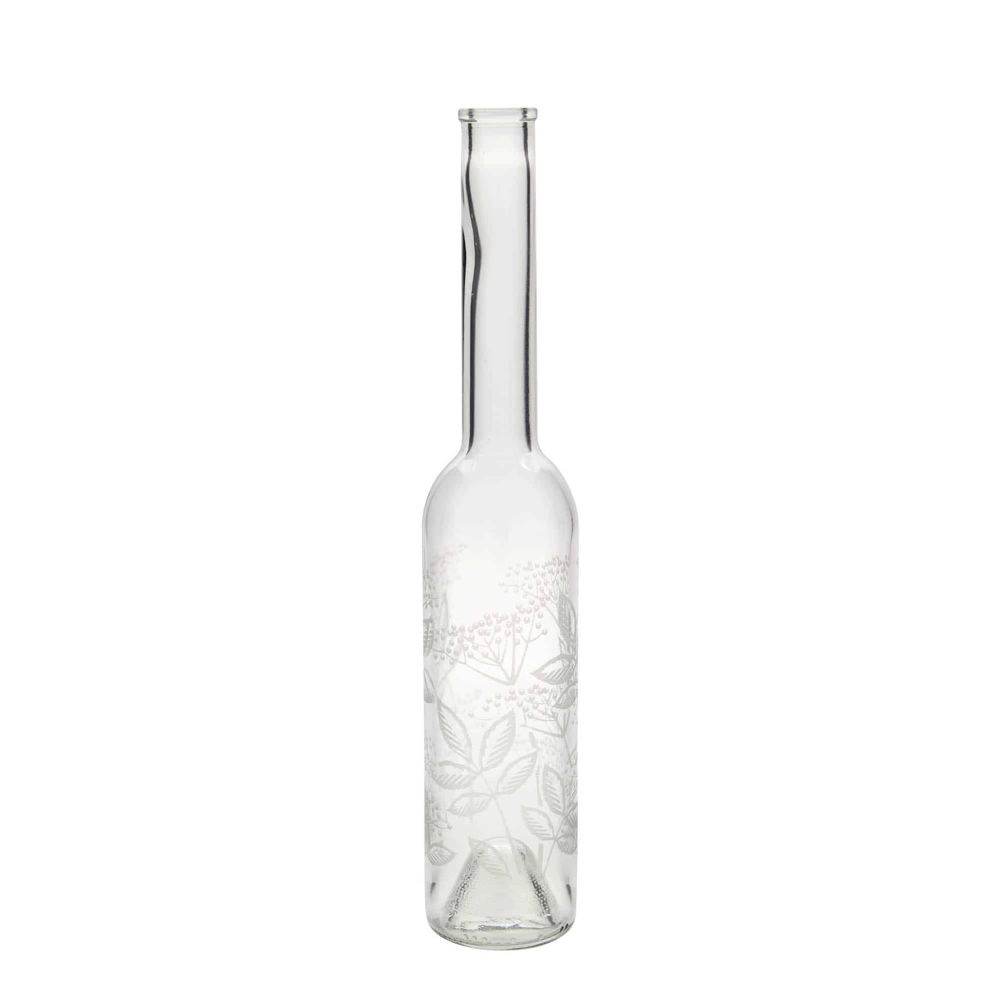 350 ml glasflaske 'Opera', motiv: hyld, åbning: kork