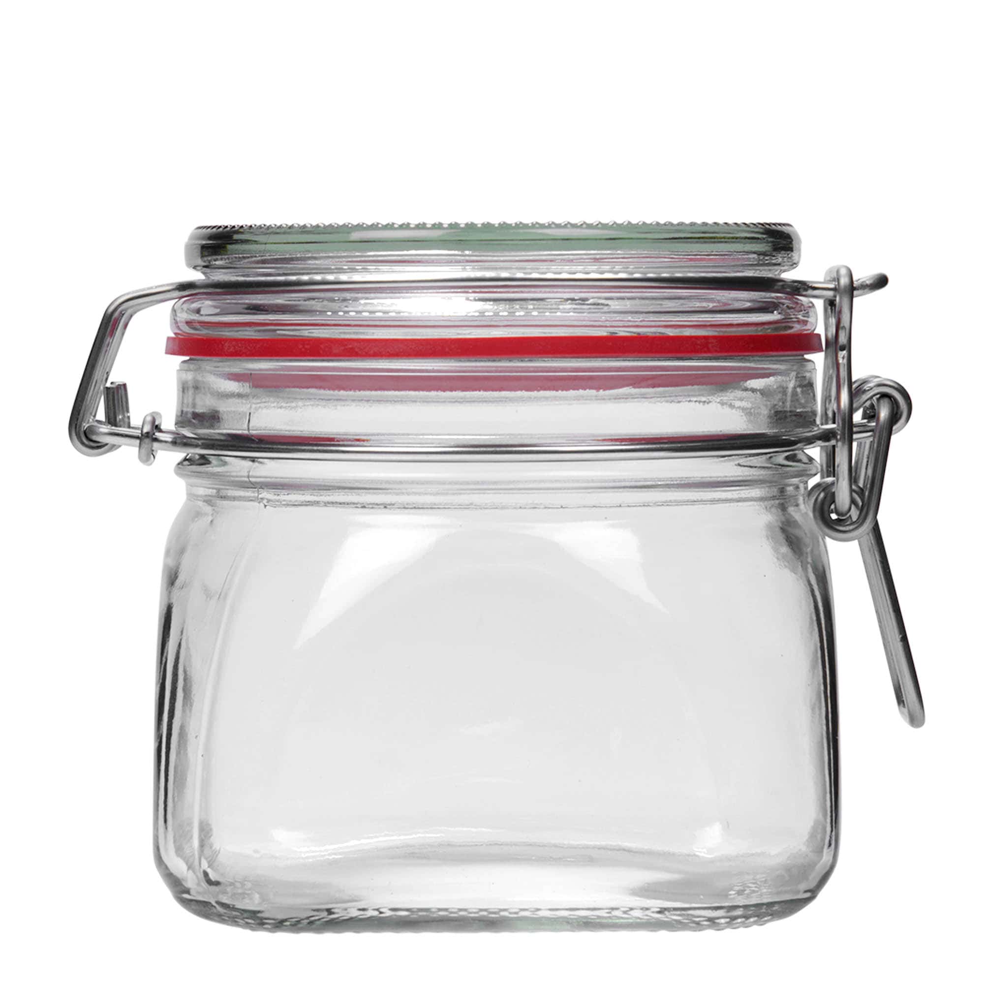 550 ml patentglas, kvadratisk, åbning: Patentlåg 550 ml patentglas, kvadratisk, åbning: Patentlåg