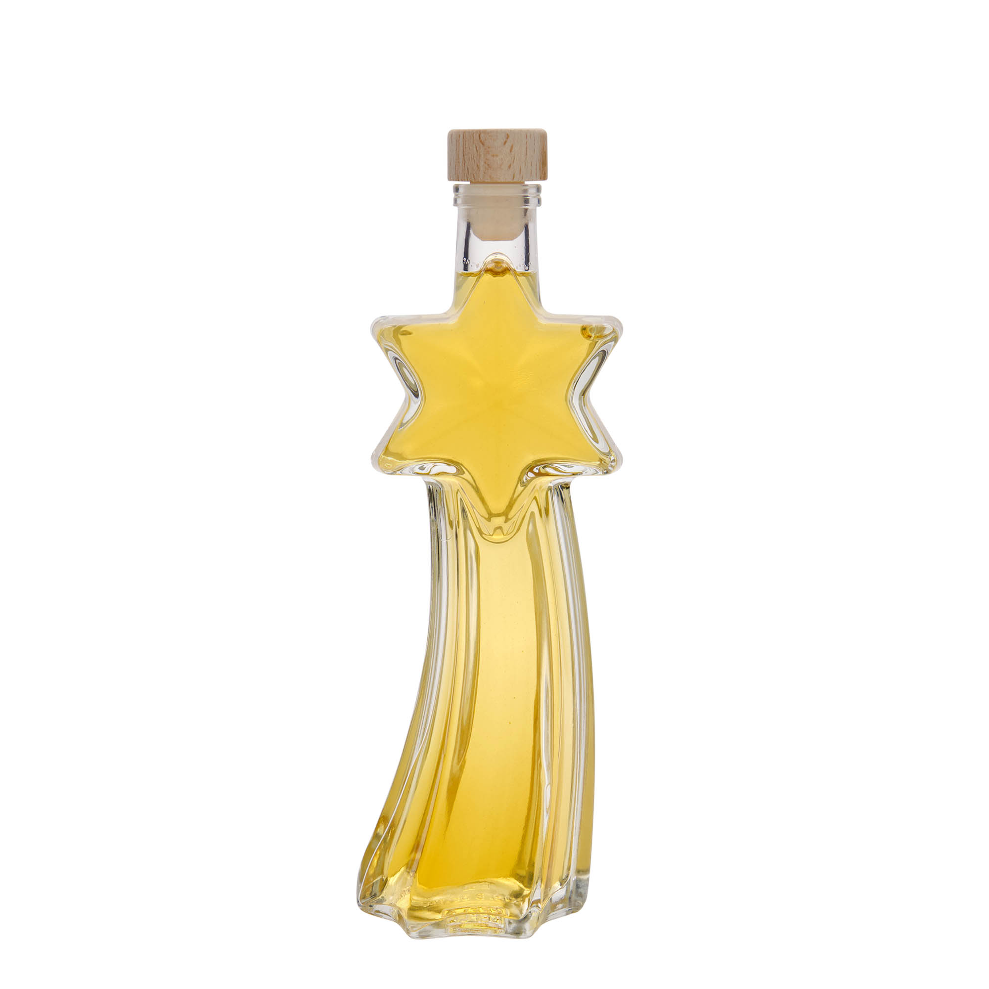 200 ml glasflaske 'Stjerneskud', åbning: kork