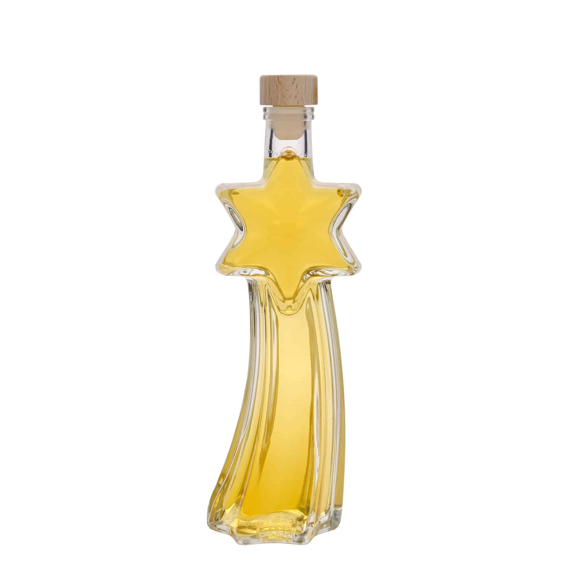 200 ml glasflaske 'Stjerneskud', åbning: kork