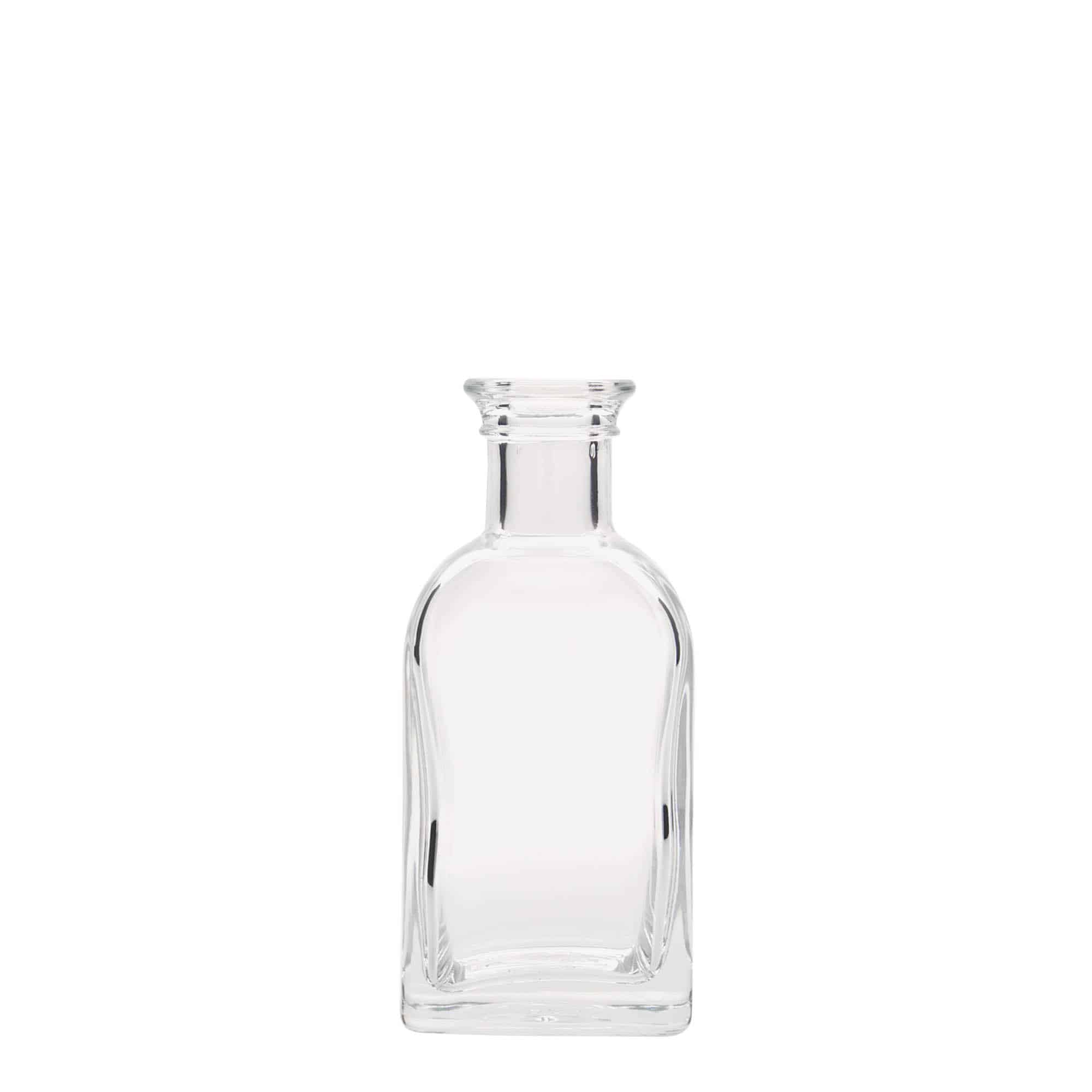 100 ml glasflaske apoteker 'Carré', kvadratisk, åbning: Kork 100 ml glasflaske apoteker 'Carré', kvadratisk, åbning: Kork