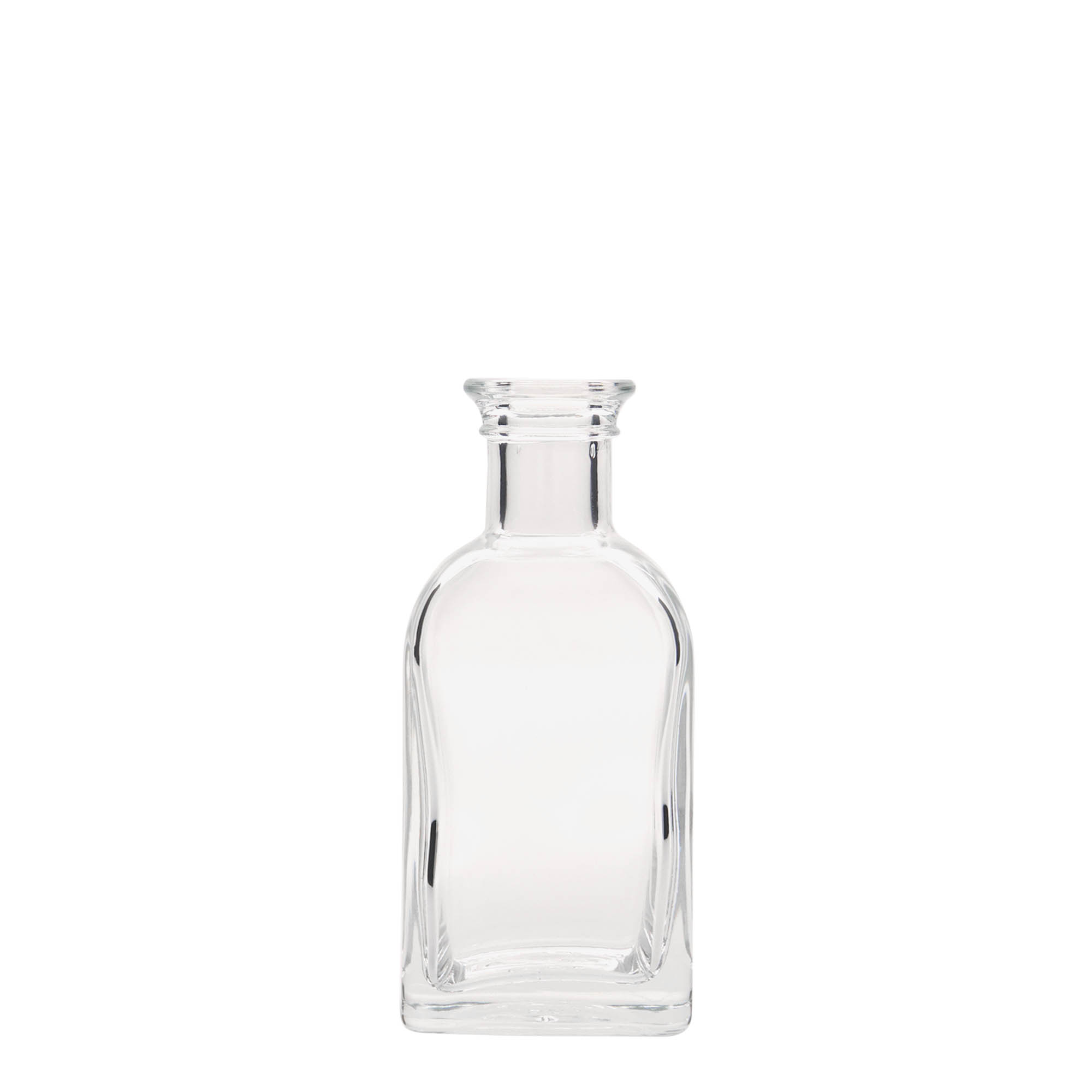 100 ml glasflaske apoteker Carré, firkantet, åbning: kork 100 ml glasflaske apoteker Carré, firkantet, åbning: kork