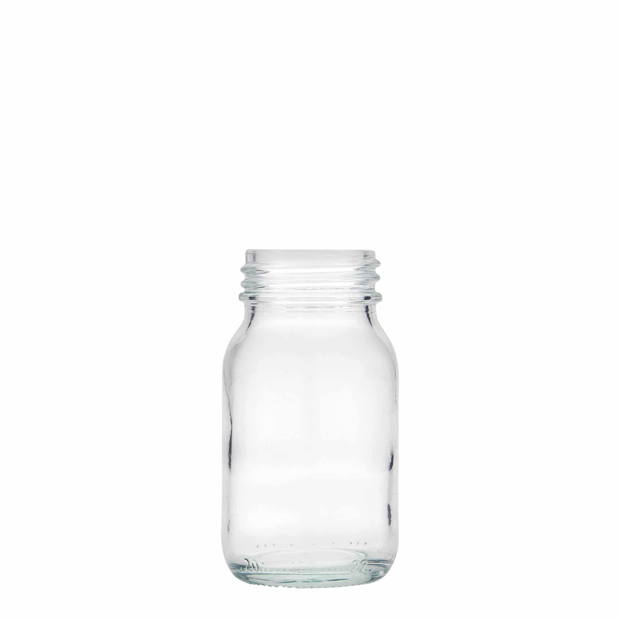 100 ml bredhalset glas, åbning: DIN 40 100 ml bredhalset glas, åbning: DIN 40