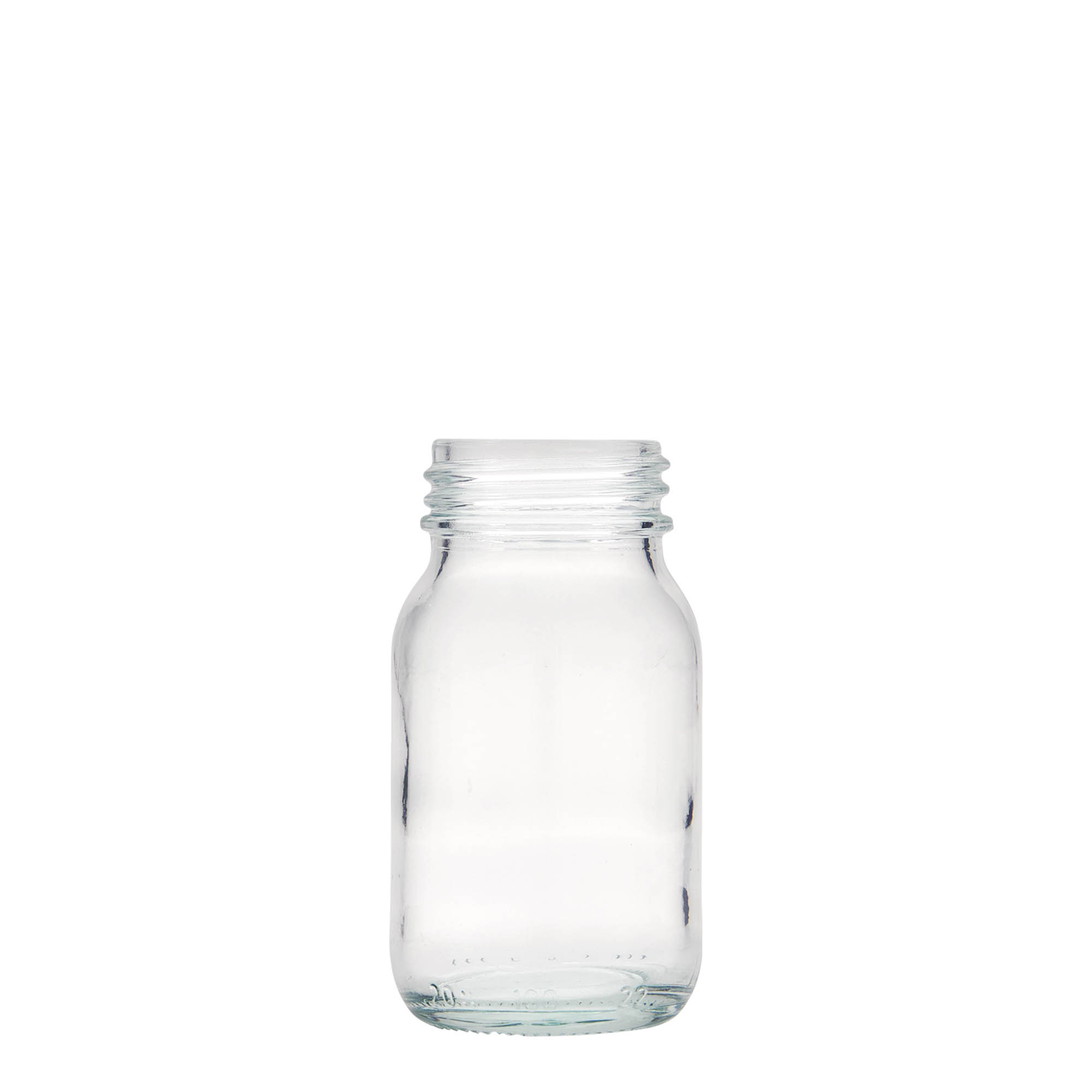 100 ml bredhalsglas, åbning: DIN 40